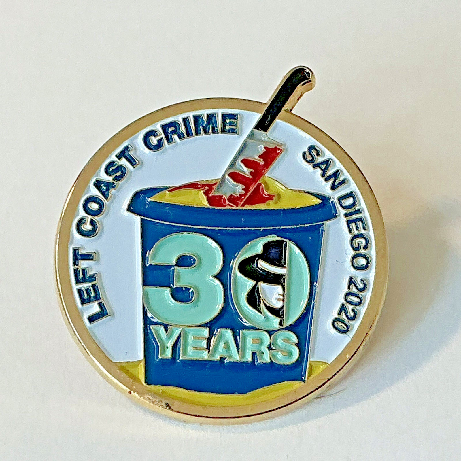 Left coast crime San Diego 2020 30 years Lapel Pin (M14) Left coast crime San Diego 2020 30 years Lapel Pin (M14)