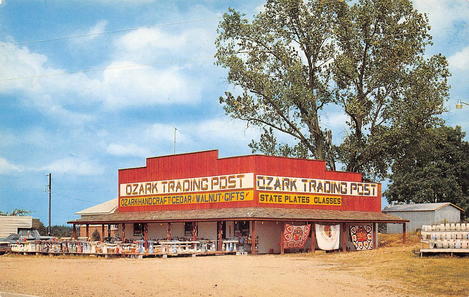 Poplar Bluff Missouri Ozark Trading Post, Photochrome Vintage Postcard U9754