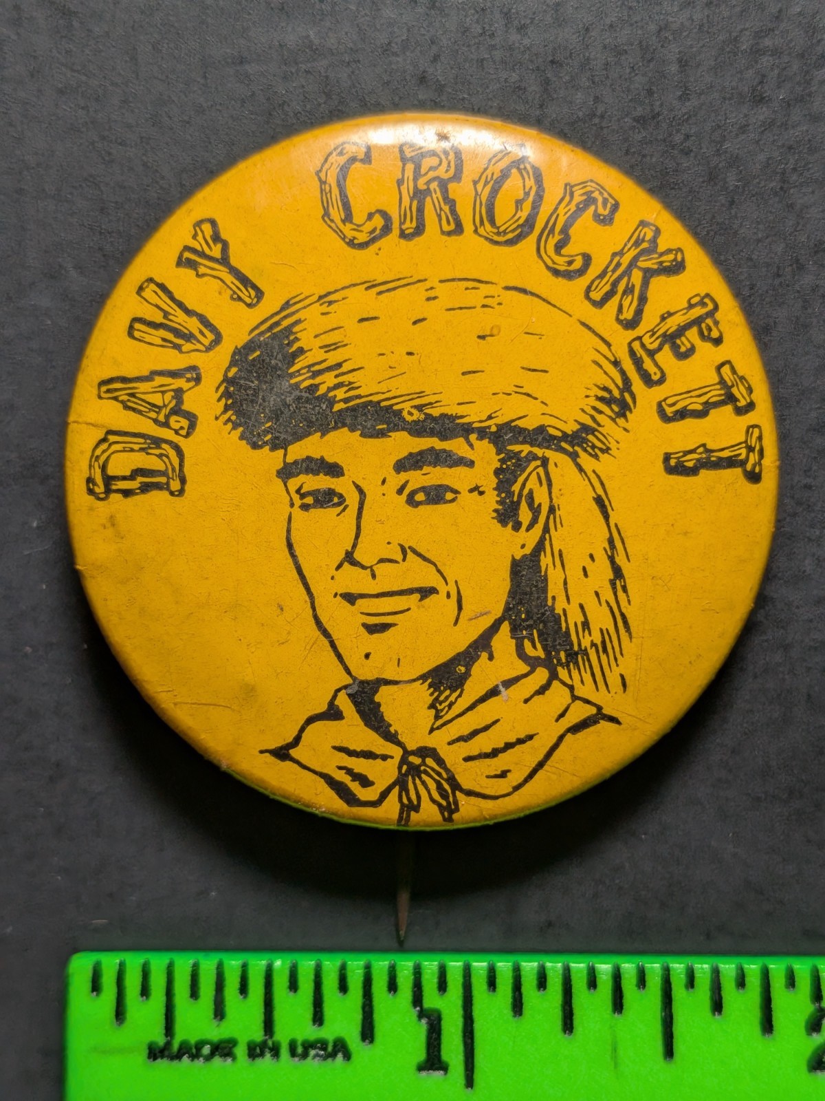 Vintage Davy Crockett Pinback Pin