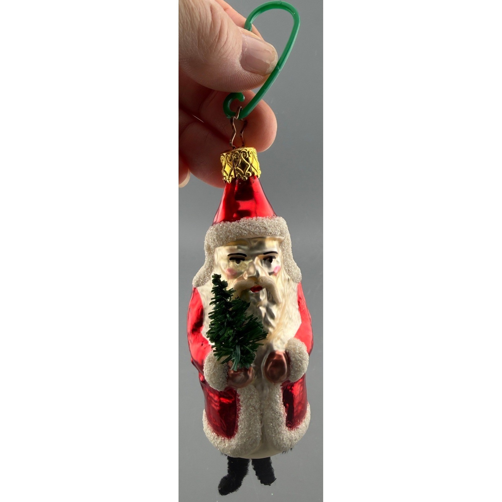 Vintage Ornament Christmas Santa Inge-Glas Germany Blown Glass Star Crown 5\