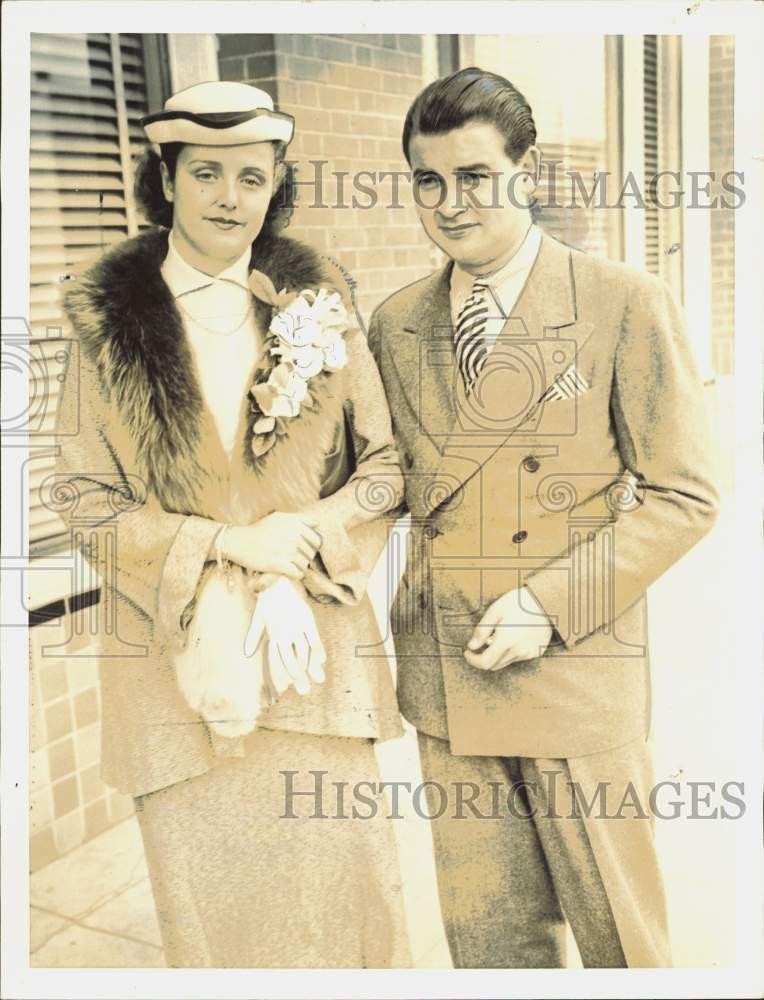 1937 Press Photo Marian Snowden Reed and Bradley Dresser in Reno, Nevada