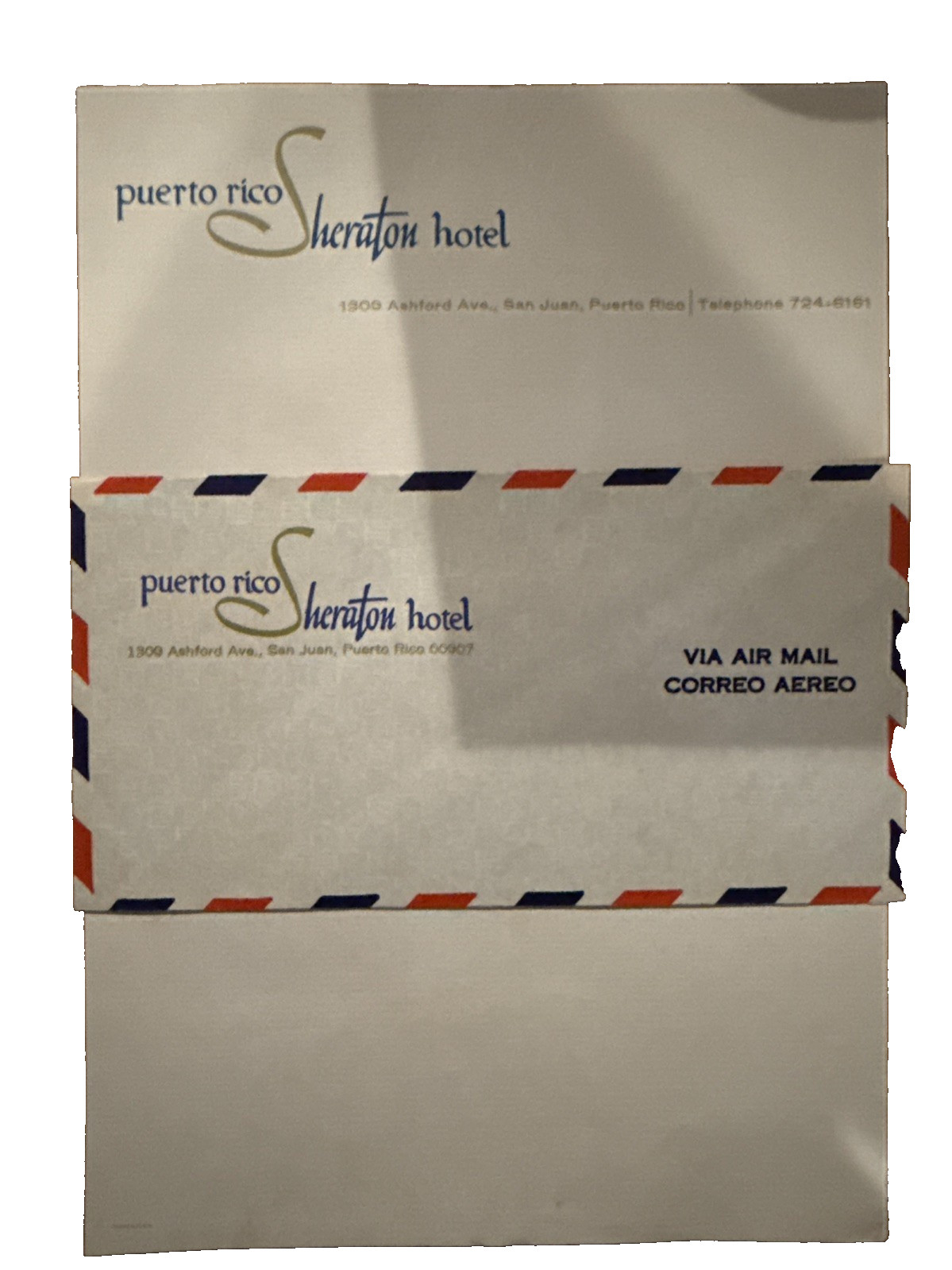 VTG Sheraton Hotel Stationary Set - Graphically Distinct San Juan 1960s VTG Sheraton Hotel Stationary Set - Graphically Distinct San Juan 1960s