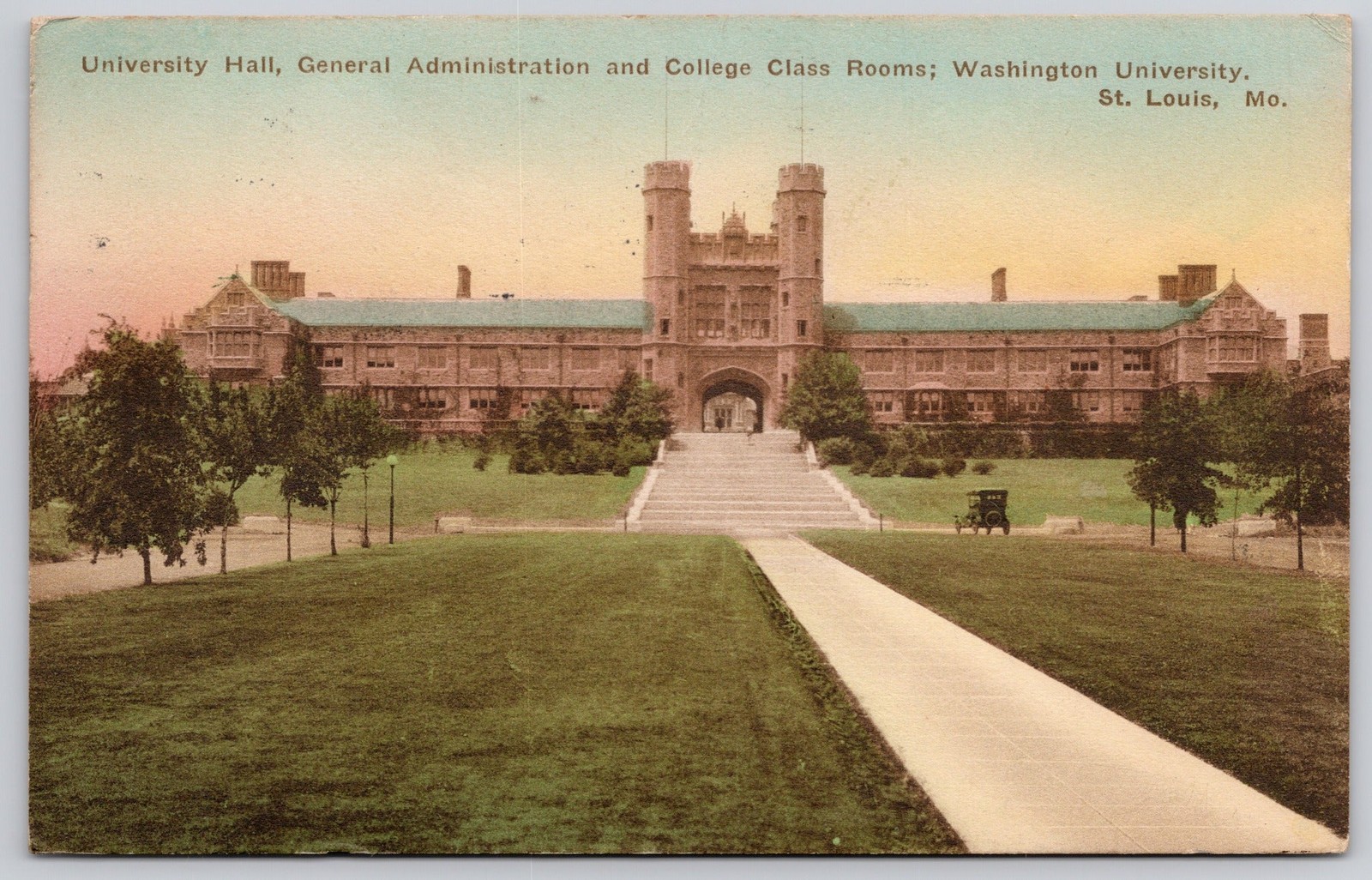 St Louis Missouri MO University Hall Washington University Postcard c1910s