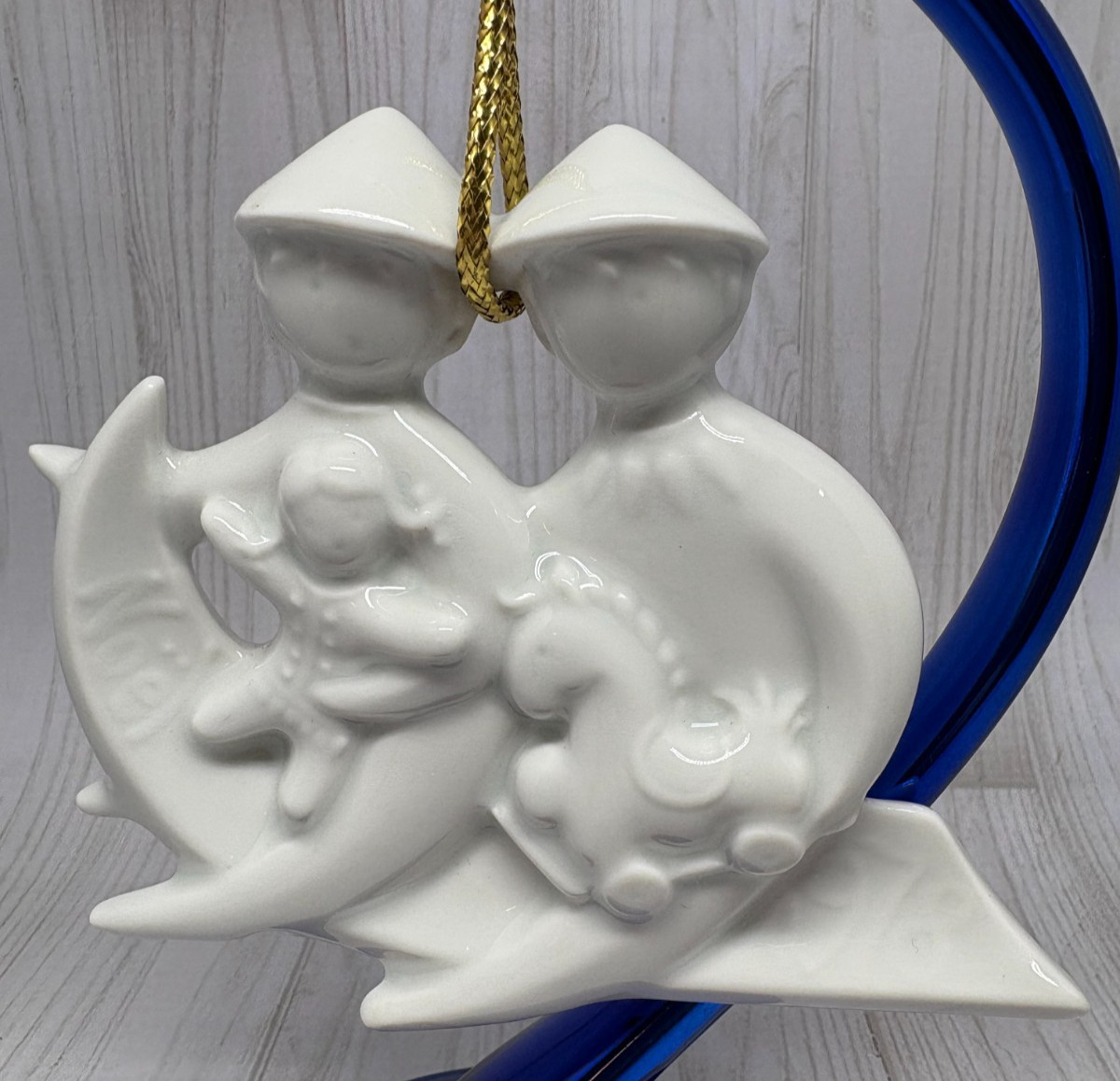 Haviland Limoges France 1978 Porcelain Christmas Children Ornament