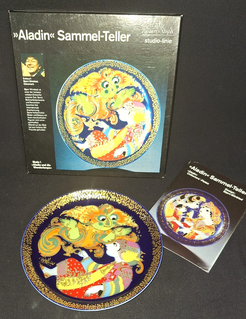 NwB VTG ROSENTHAL #1 Aladin & The Magic Lamp I ART STUDIO PLATE - BJORN WIINBLAD