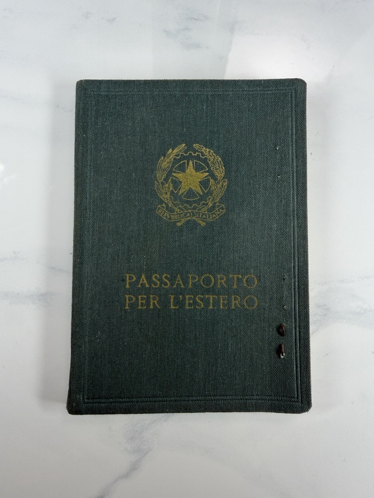 Original 1956 Italian Passport - 🇮🇹 Italy - Vintage With Stamps And Photo