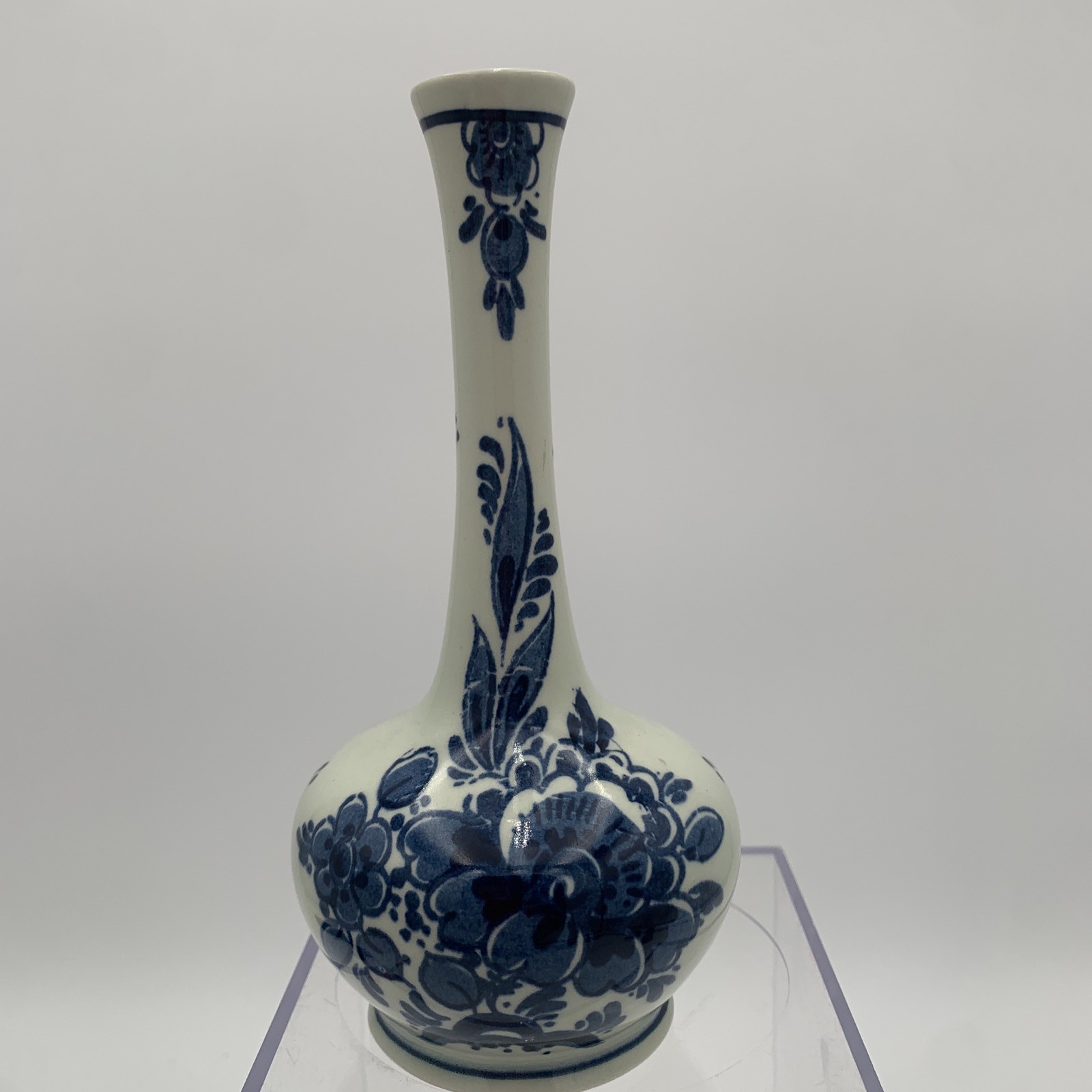 Delft Blue Hand Painted  In Holland Porcelain Vase 5 3/4 Inches