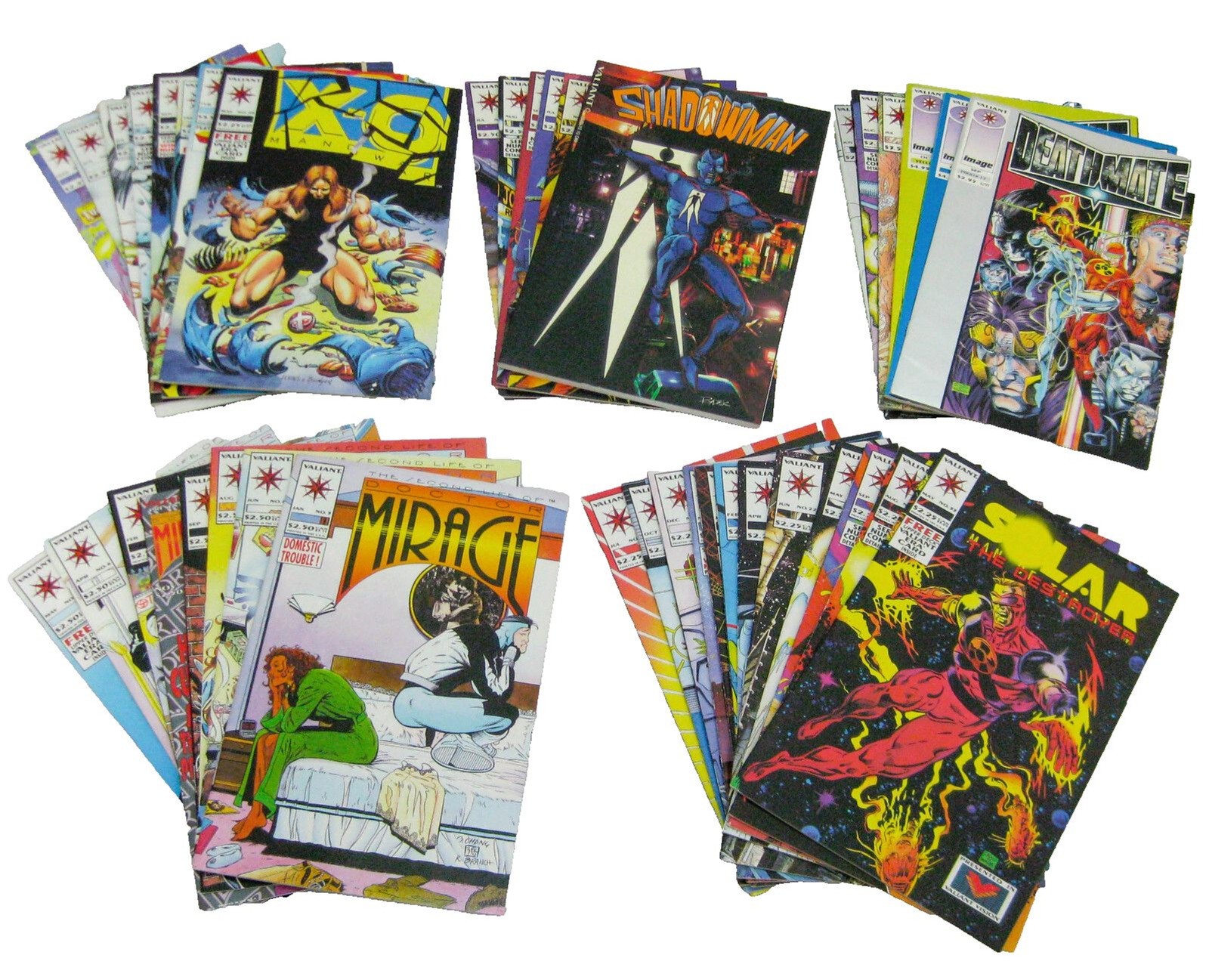 40 Vintage Valiant Comic Books Lot 1993-1994 Dr Mirage Solar Shadowman Deathmate