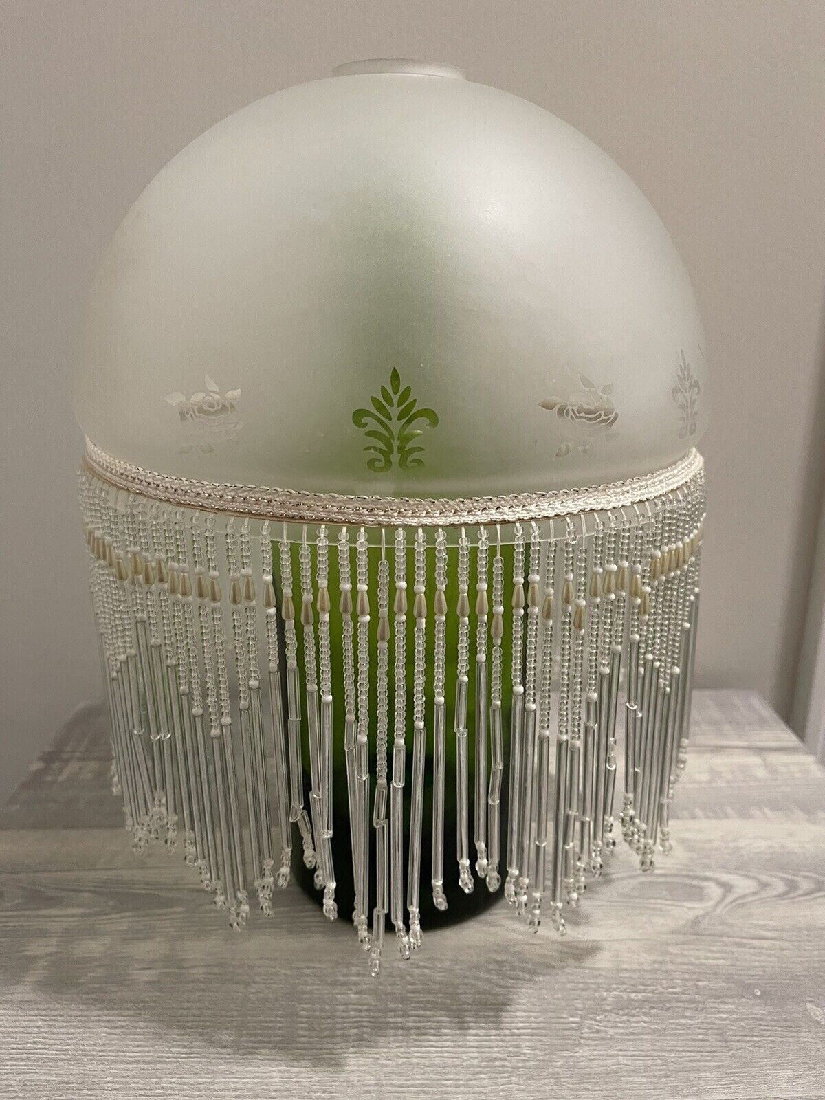 Vintage Beaded Dome Lamp Shade ONLY Cheyenne Boudoir Lamp