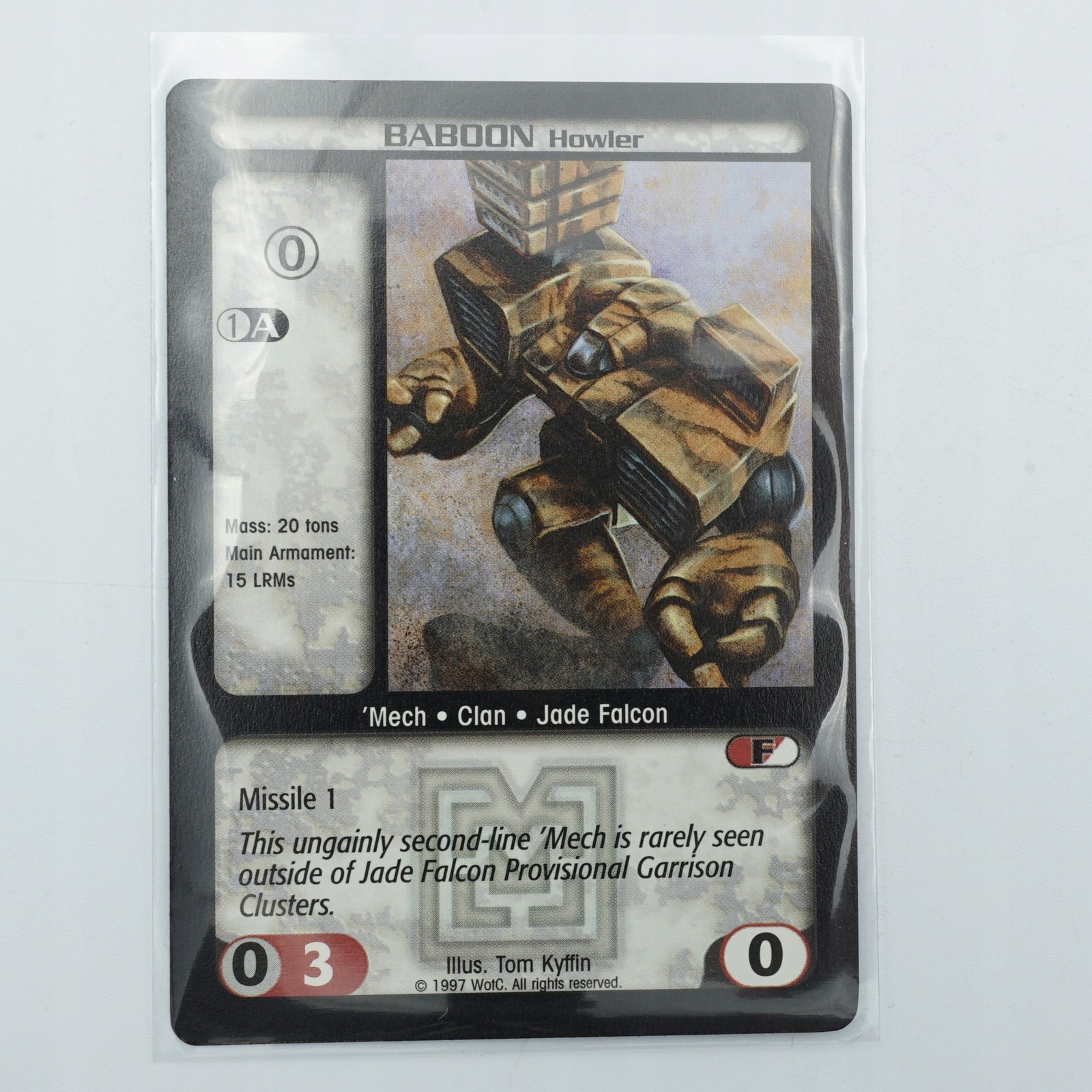 BattleTech CCG Trading Card Game Baboon Howler vintage single card