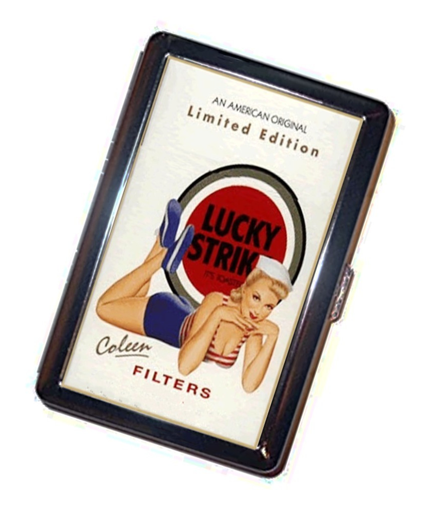 Lucky Strike Cigarette case  pinup ad Collen Handmade Accessory