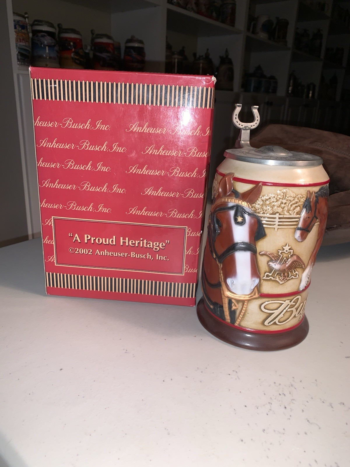 Anheuser Busch Budweiser “A Proud Heritage” Stein CS530 New In Box