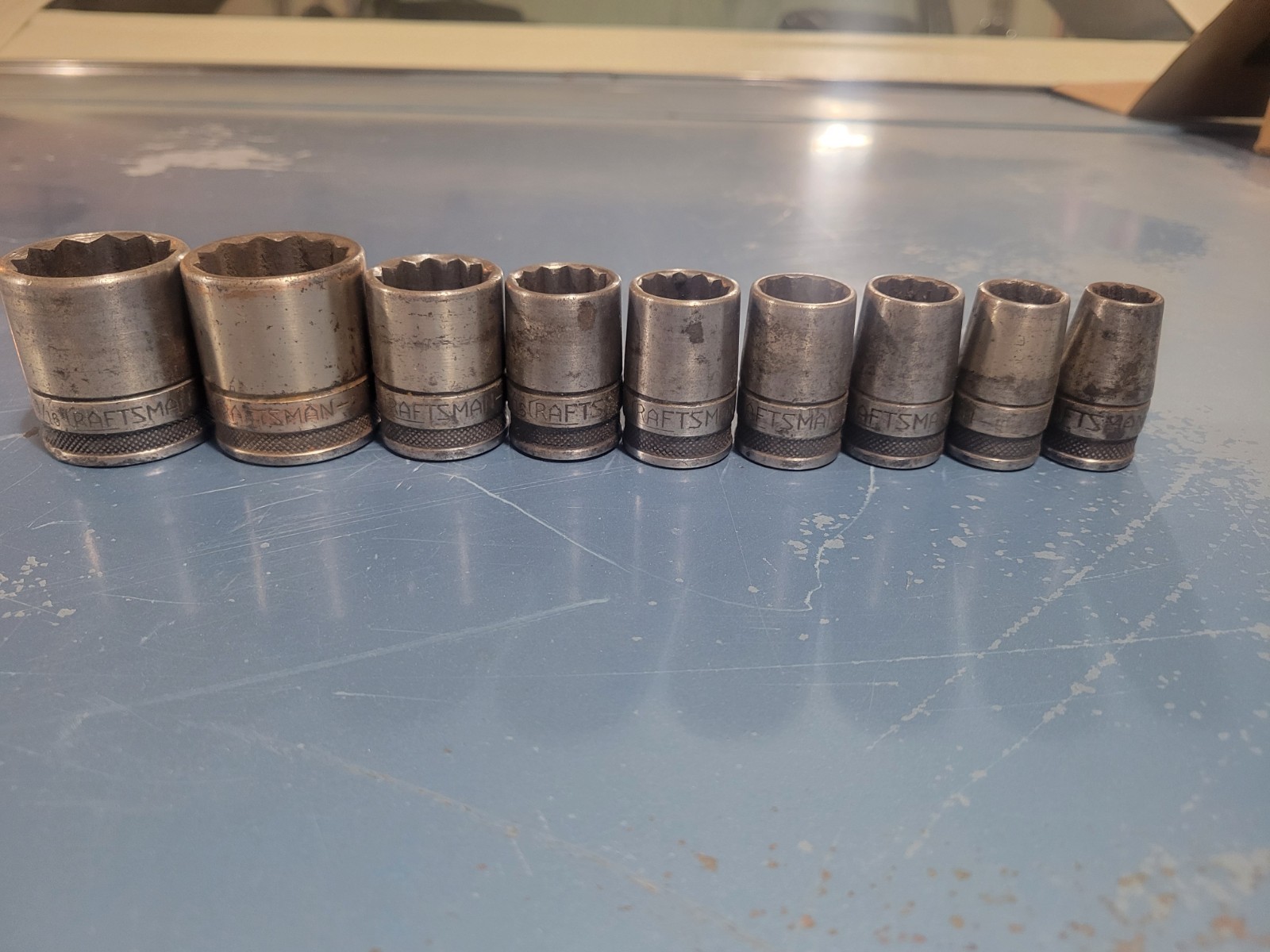 Vintage Craftsman Sockets - Underline C, BE 1/2