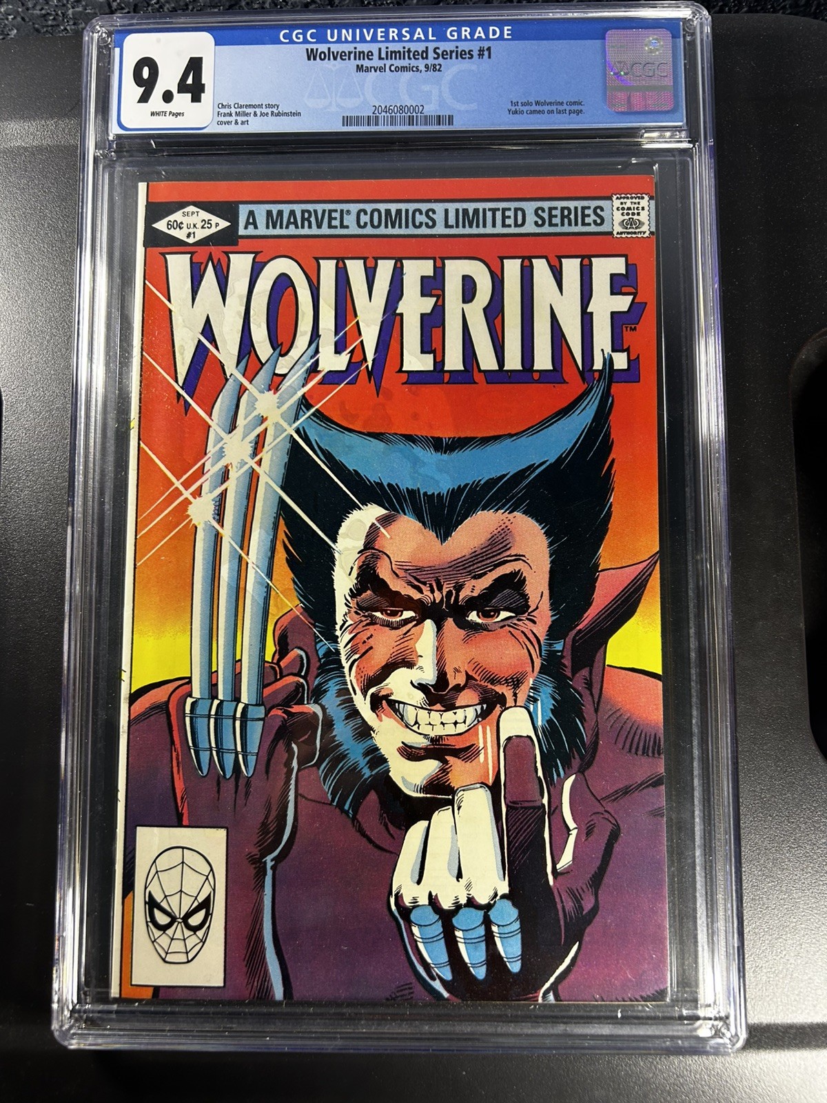 Wolverine Limited Series #1 CGC 9.4 Marvel Comics Sept. 1982 Wolverine Limited Series #1 CGC 9.4 Marvel Comics Sept. 1982