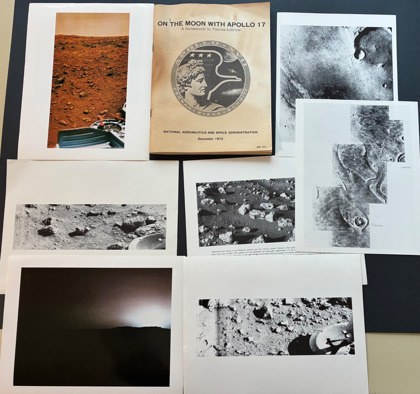 Eight (8) Original NASA PHOTOGRAPHS from the VIKING MISSIONS ~ Some in Color