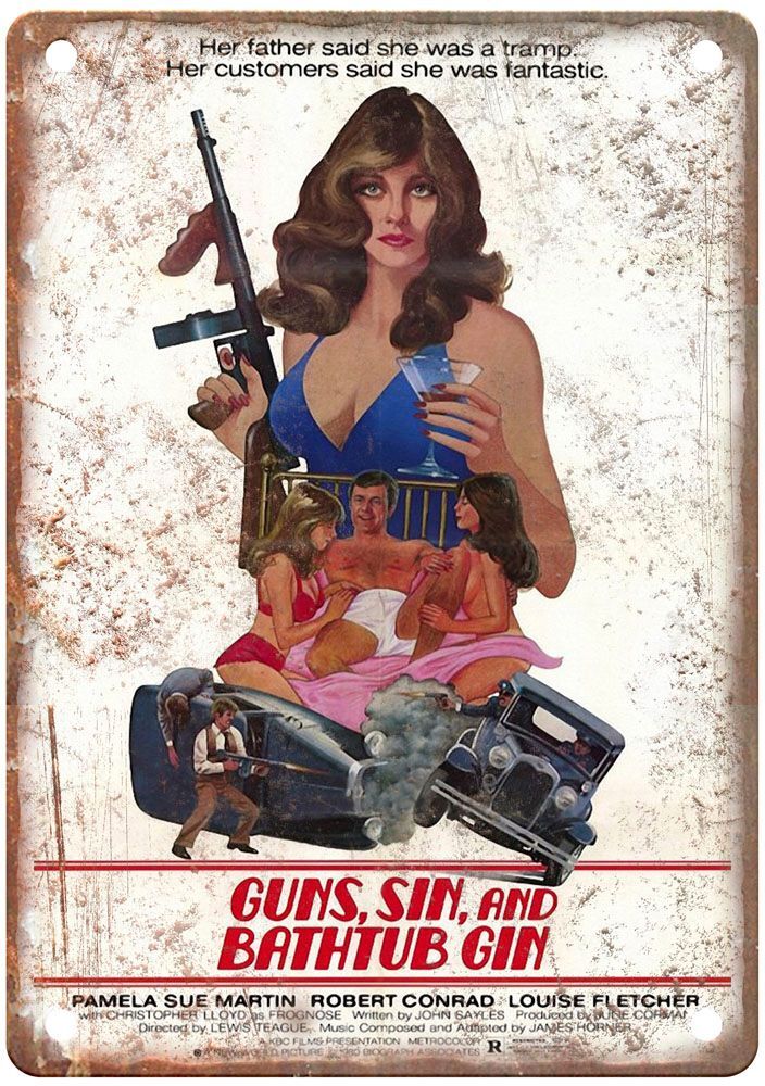 Lady In Red Vintage Movie Poster Old Retro Look Metal Sign MP2537