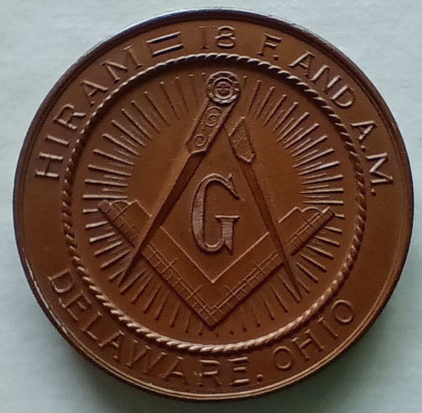 100th Anniversary Masonic Medal January 21, 1911 2” Delaware Ohio Hiram 18 Heavy 100th Anniversary Masonic Medal January 21, 1911 2” Delaware Ohio Hiram 18 Heavy