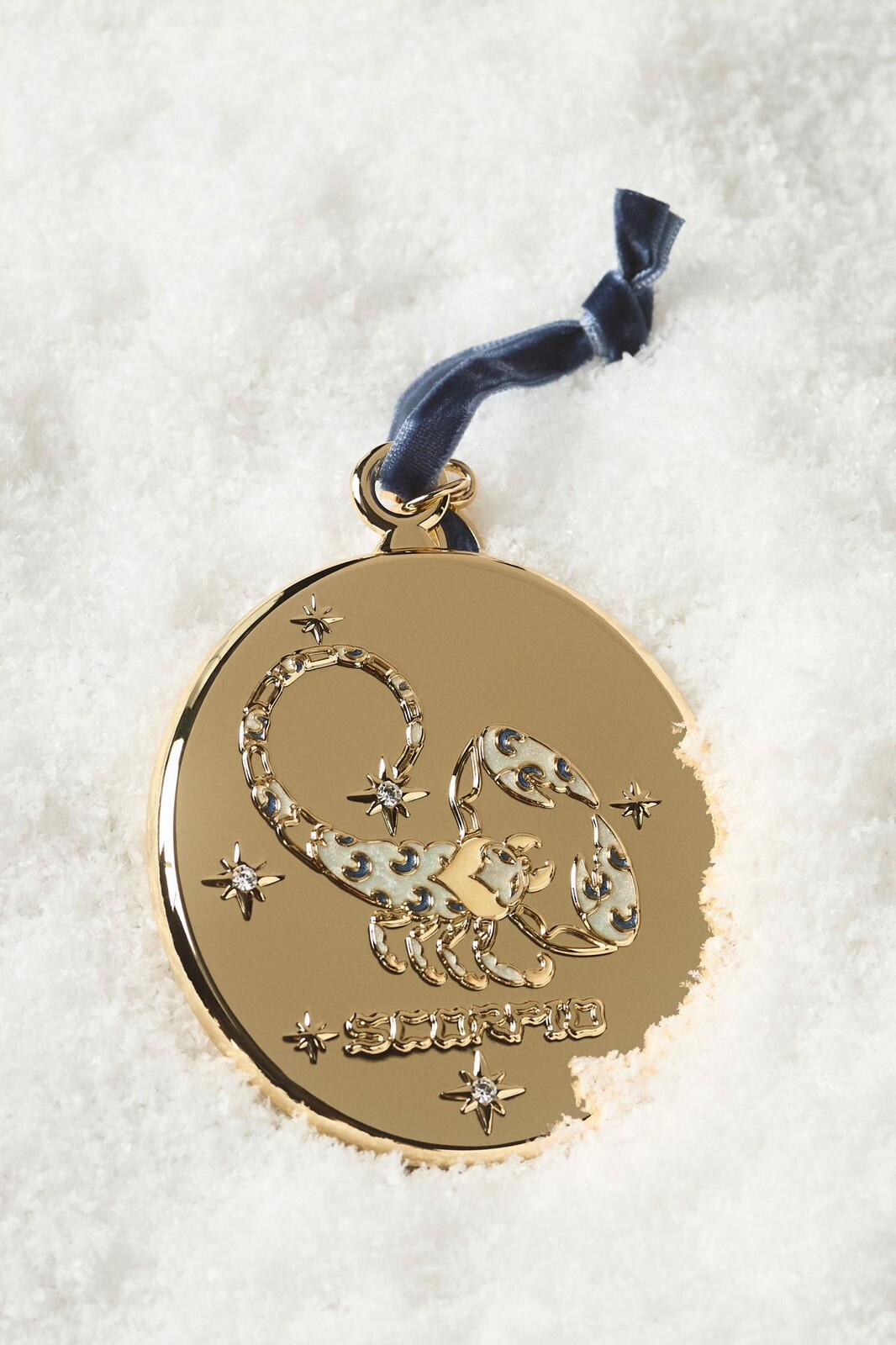 Anthropologie Lou Benesch Zodiac Ornament Gold Plated \