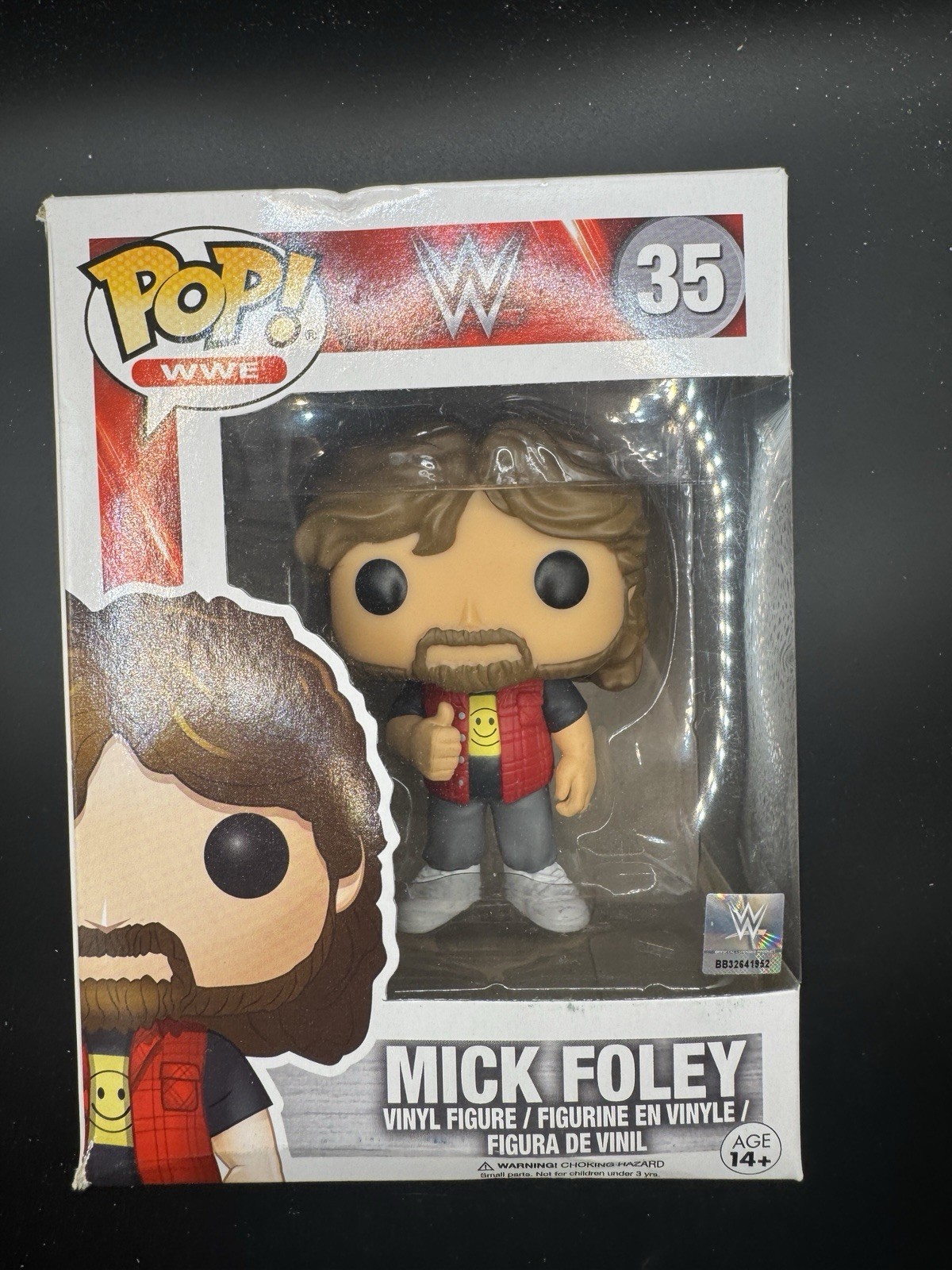 Mick Foley Funko Pop WWE Vinyl Figure #35 Vaulted Box Damage