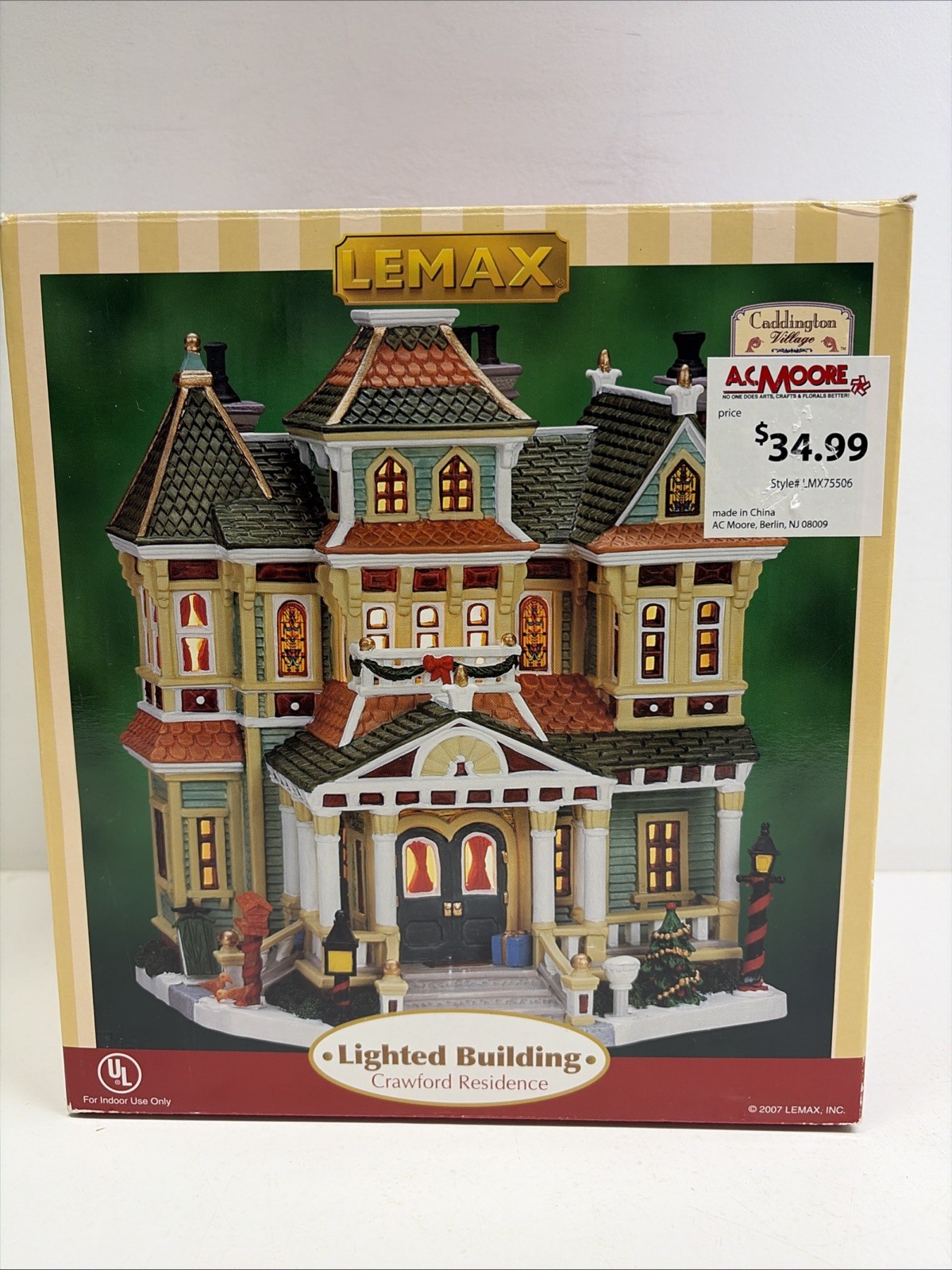 Lemax Caddington Village Crawford Residence 2007 Lighted Christmas House-Retired
