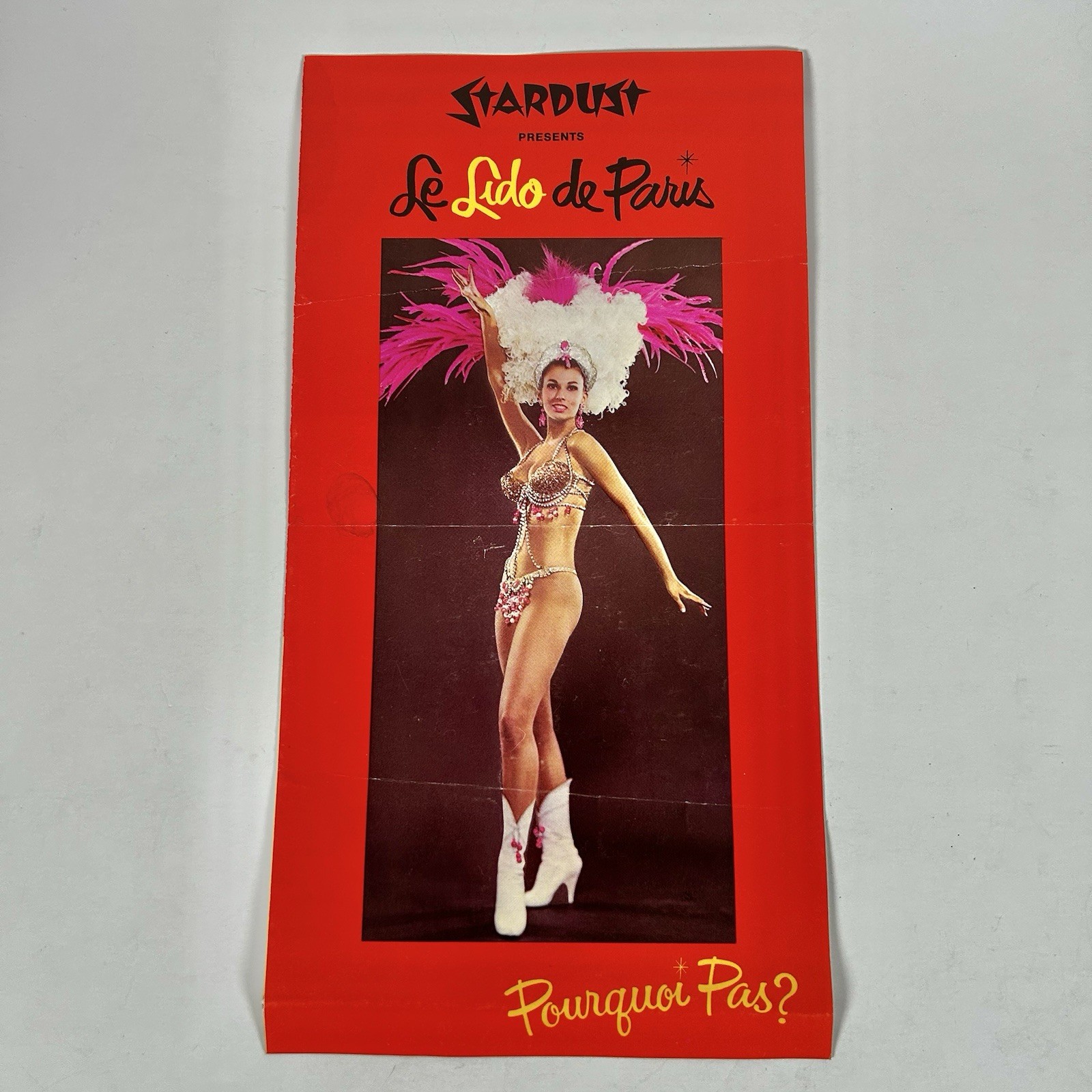 Vtg Stardust Le Lido De Paris 1972 Las Vegas Pamphlet Postcard Siegfried & Roy