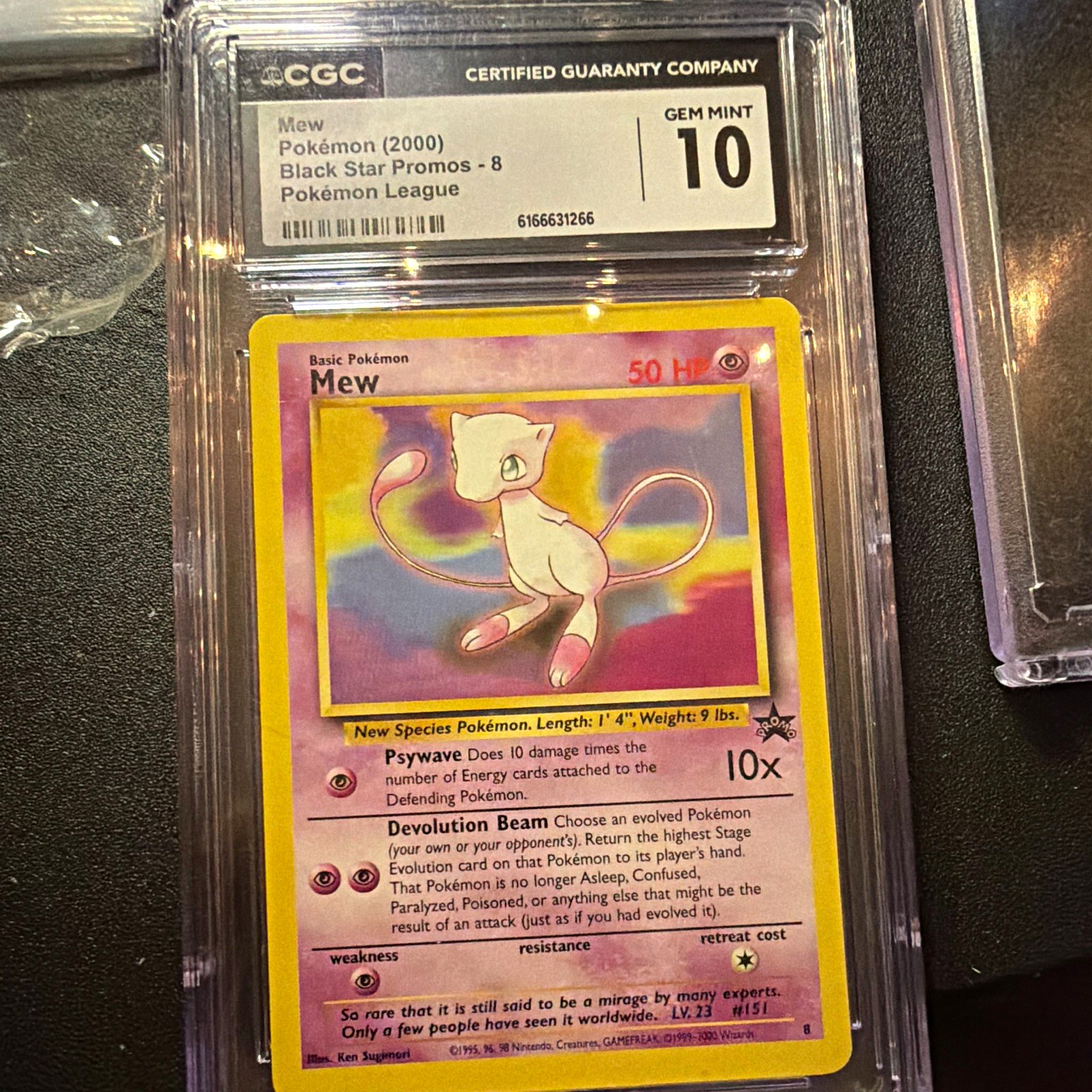 Mew 2000 Pokémon Black Star Promos #8 Promo Pokémon League CGC 10 English