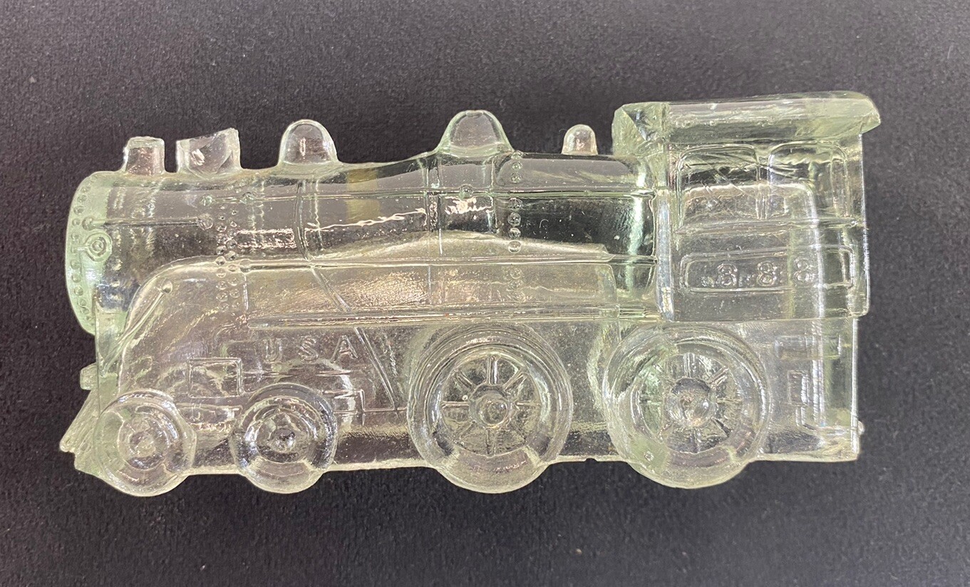Vintage Victory Glass (AVOR) 888 Train Locomotive Candy Container 1927-29