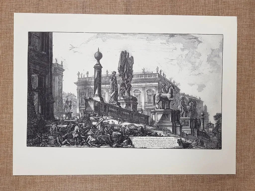 View of the Capitol next door Rome Lazio Italy Lithograph of the Piranesi 1999