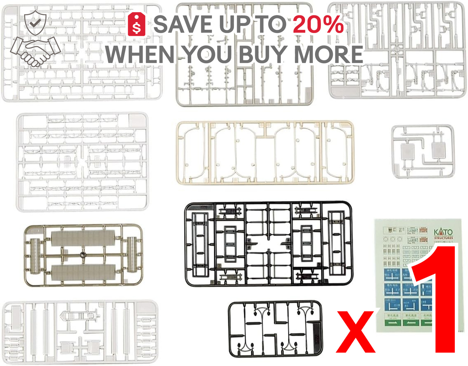 US ONLY x1 KATO DioTown Station Front Accessory Set 23-416 Structure