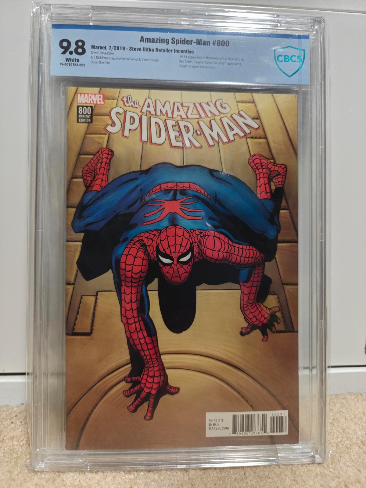 Amazing Spider-Man Steve Ditco Retailer Incentive 1:500 CBCS Graded 9.8 Amazing Spider-Man Steve Ditco Retailer Incentive 1:500 CBCS Graded 9.8