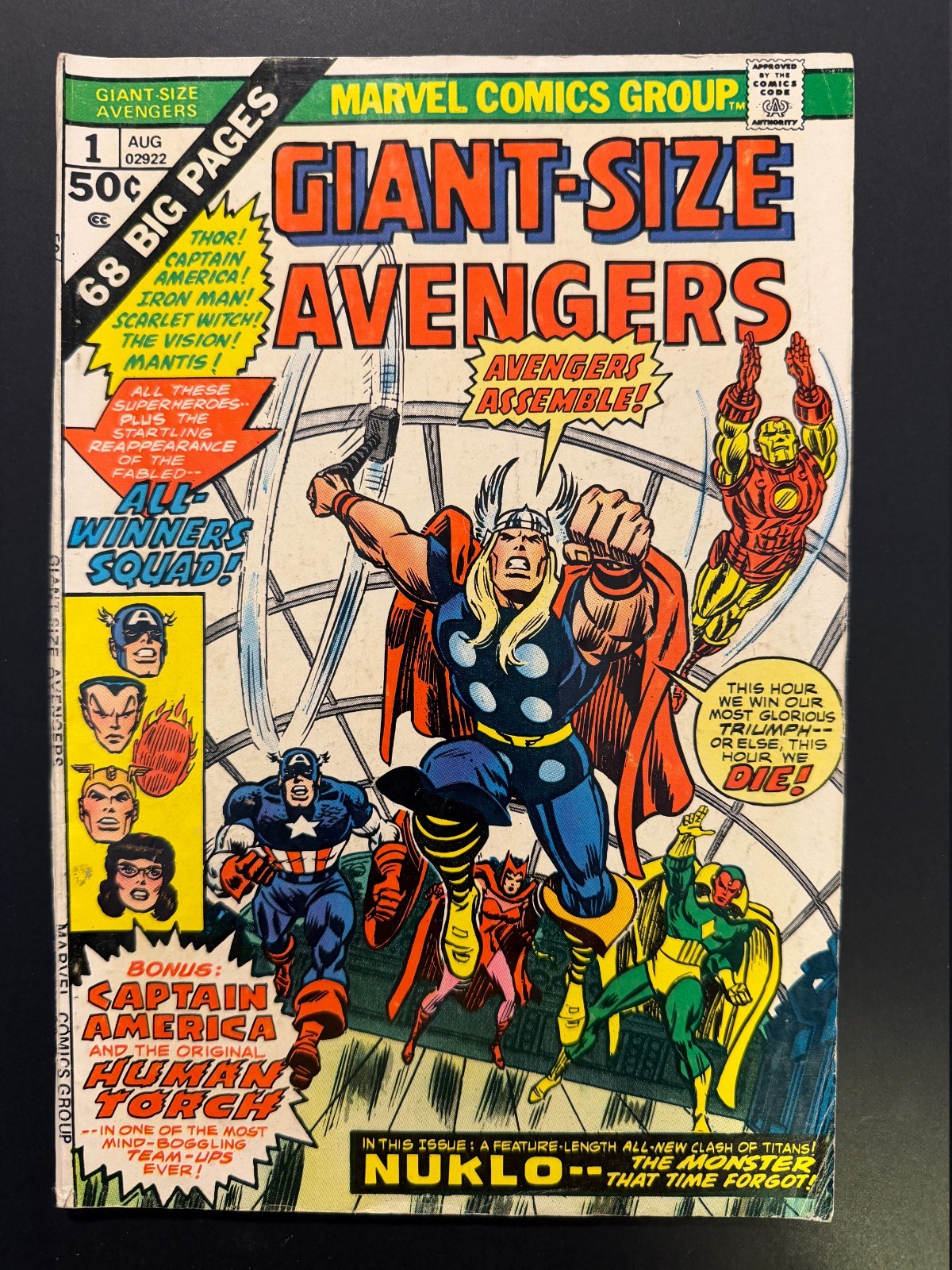 Giant-Size Avengers #1 1974 Key 1st Nuklo 2nd Invaders | Comic VG/FN 5.0 Giant-Size Avengers #1 1974 Key 1st Nuklo 2nd Invaders | Comic VG/FN 5.0