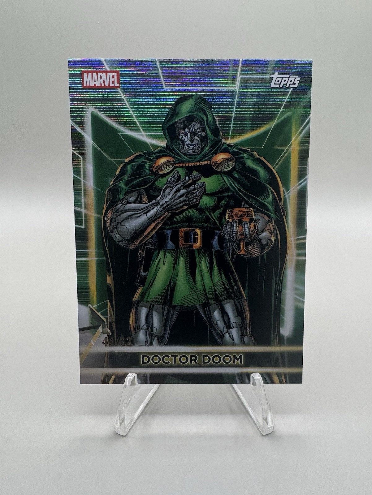 2026 TOPPS NEON MARVEL DOCTOR DOOM RAINBOW BRIDGE FOIL 44/62 #36 2026 TOPPS NEON MARVEL DOCTOR DOOM RAINBOW BRIDGE FOIL 44/62 #36
