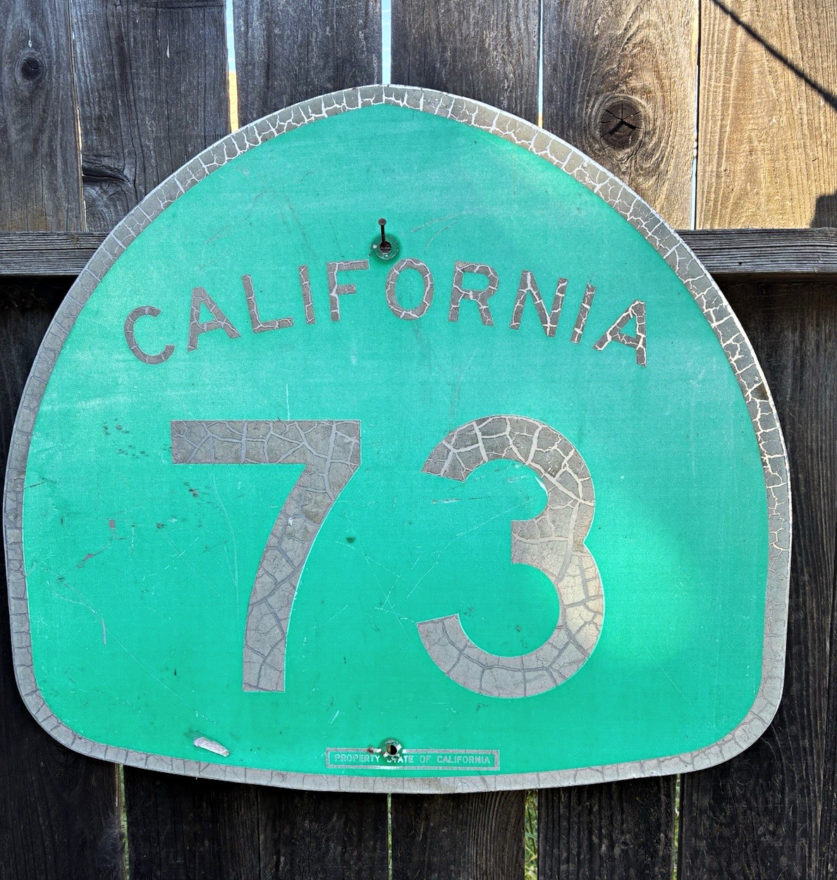 Vintage Highway interstate California 73 Green Transportation Sign 
