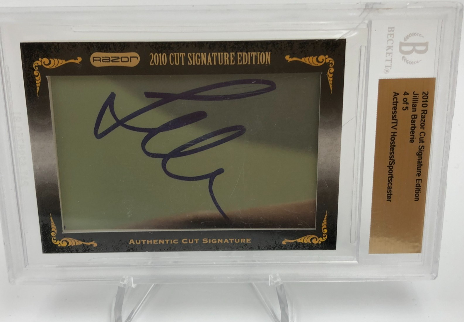 JILLIAN BARBERIE AUTO Card 2010 Razor Signed RARE/5 FOX NFL WEATHER HOST *** JILLIAN BARBERIE AUTO Card 2010 Razor Signed RARE/5 FOX NFL WEATHER HOST ***
