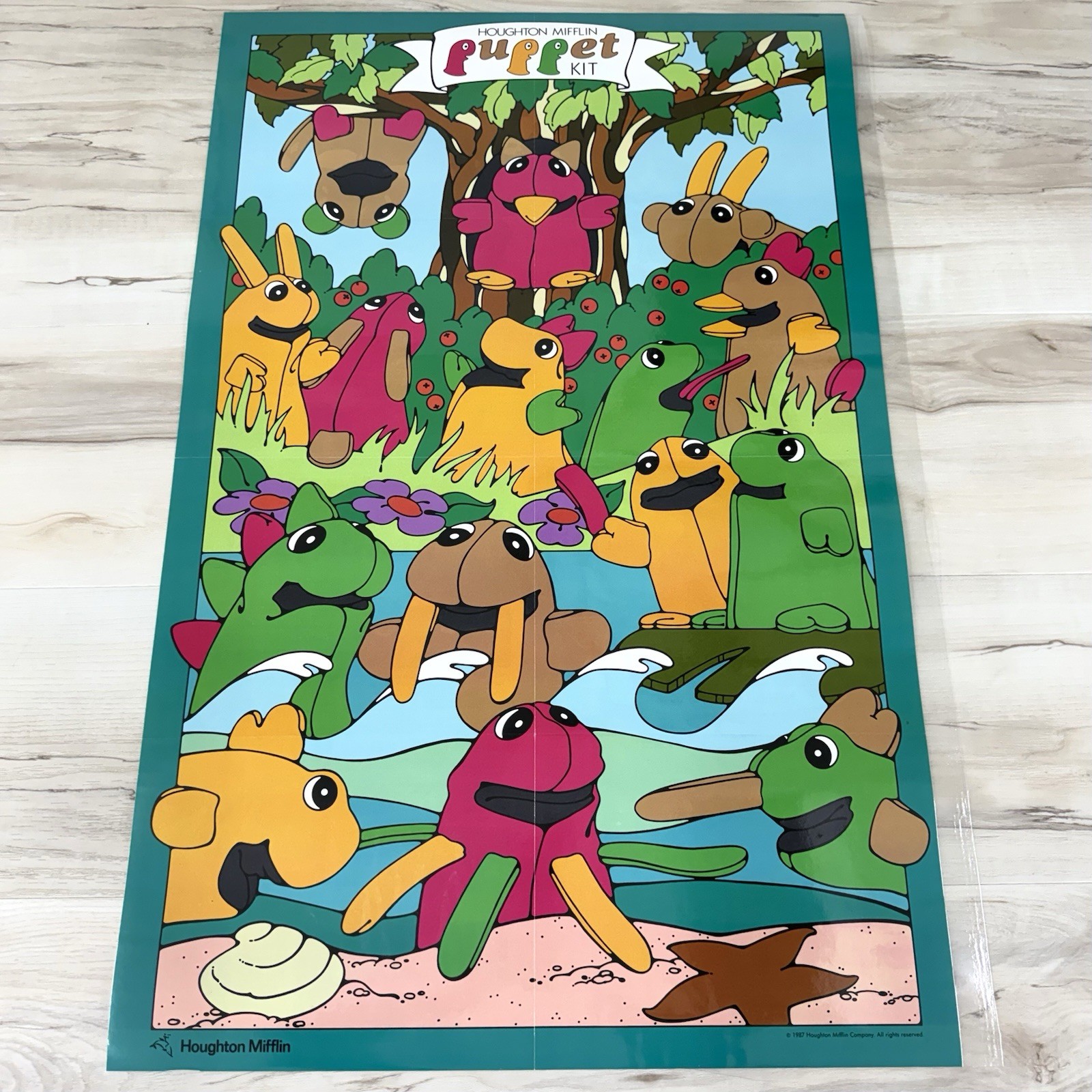 VTG 1987 Houghton Mifflin Laminated 22