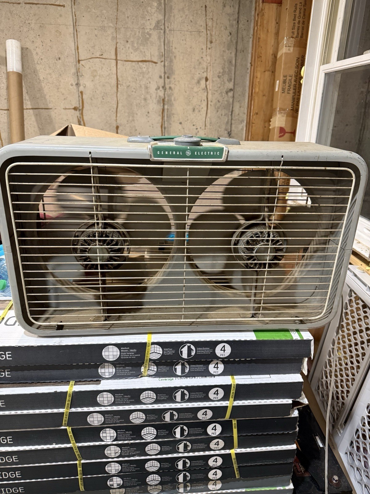 Vtg Mid Century Twin Blade General Electric Ventilator Fan| General Electric Fan
