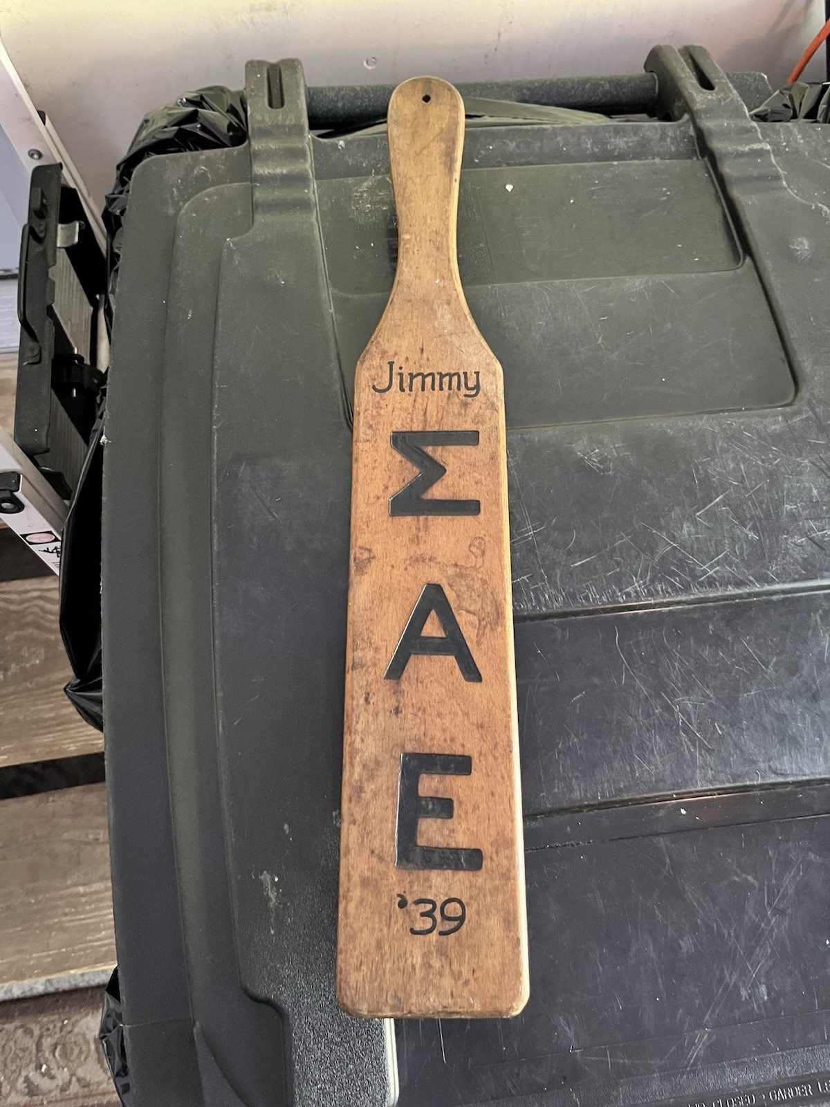 Vintage 1939 University Of Kentucky Sigma Alpha Epsilon Fraternity Wooden Paddle