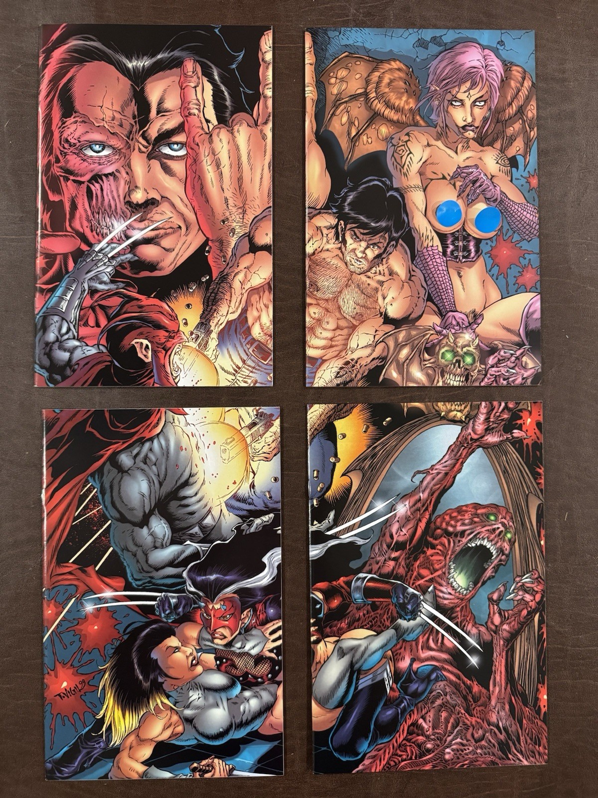 Faust/777 The Wrath Set Of Four Virgin Connecting Covers 1-4 Tim Vigil