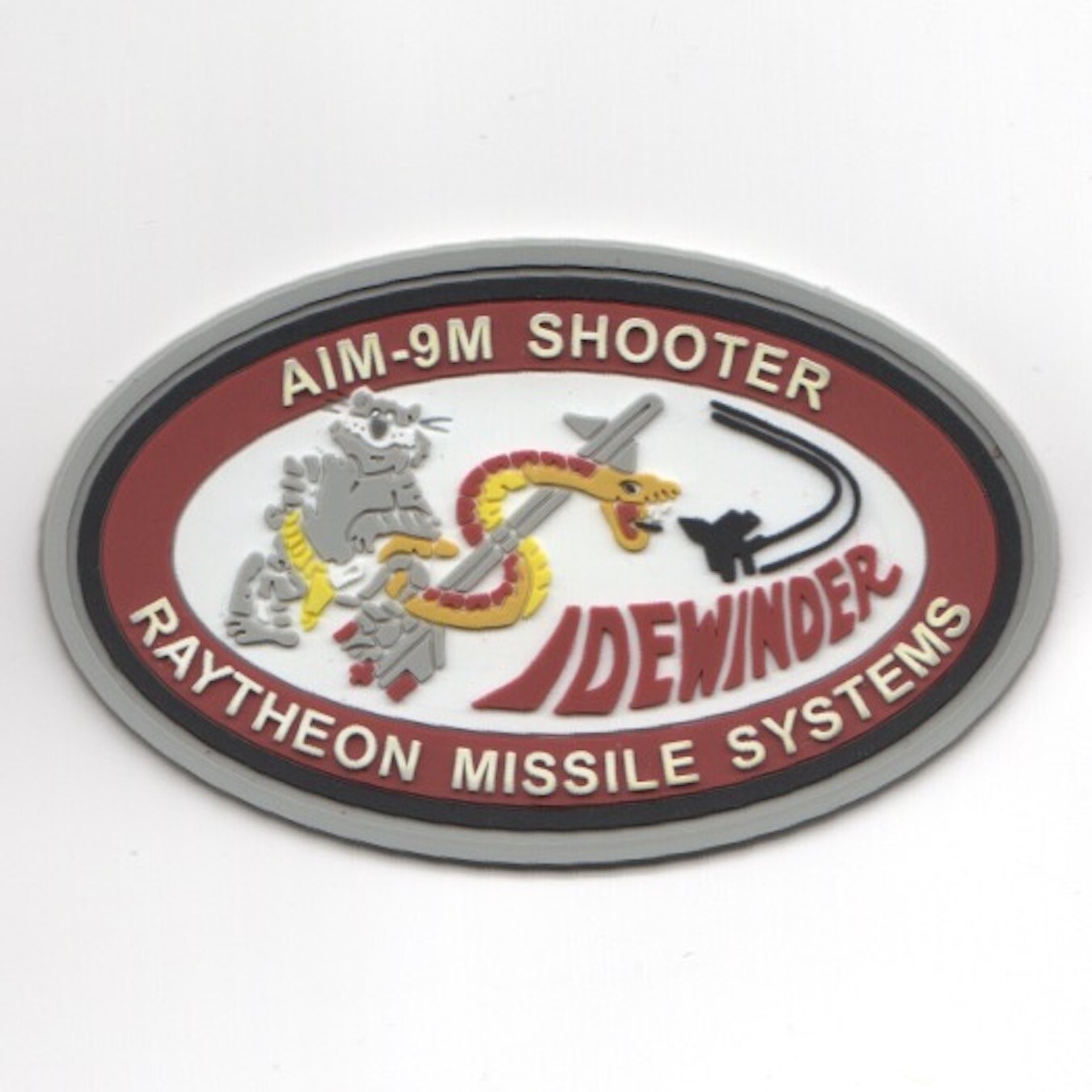 AIM-9M SHOOTER RAYTHEON MISSILE SYSTEM OVAL PVC PATCH