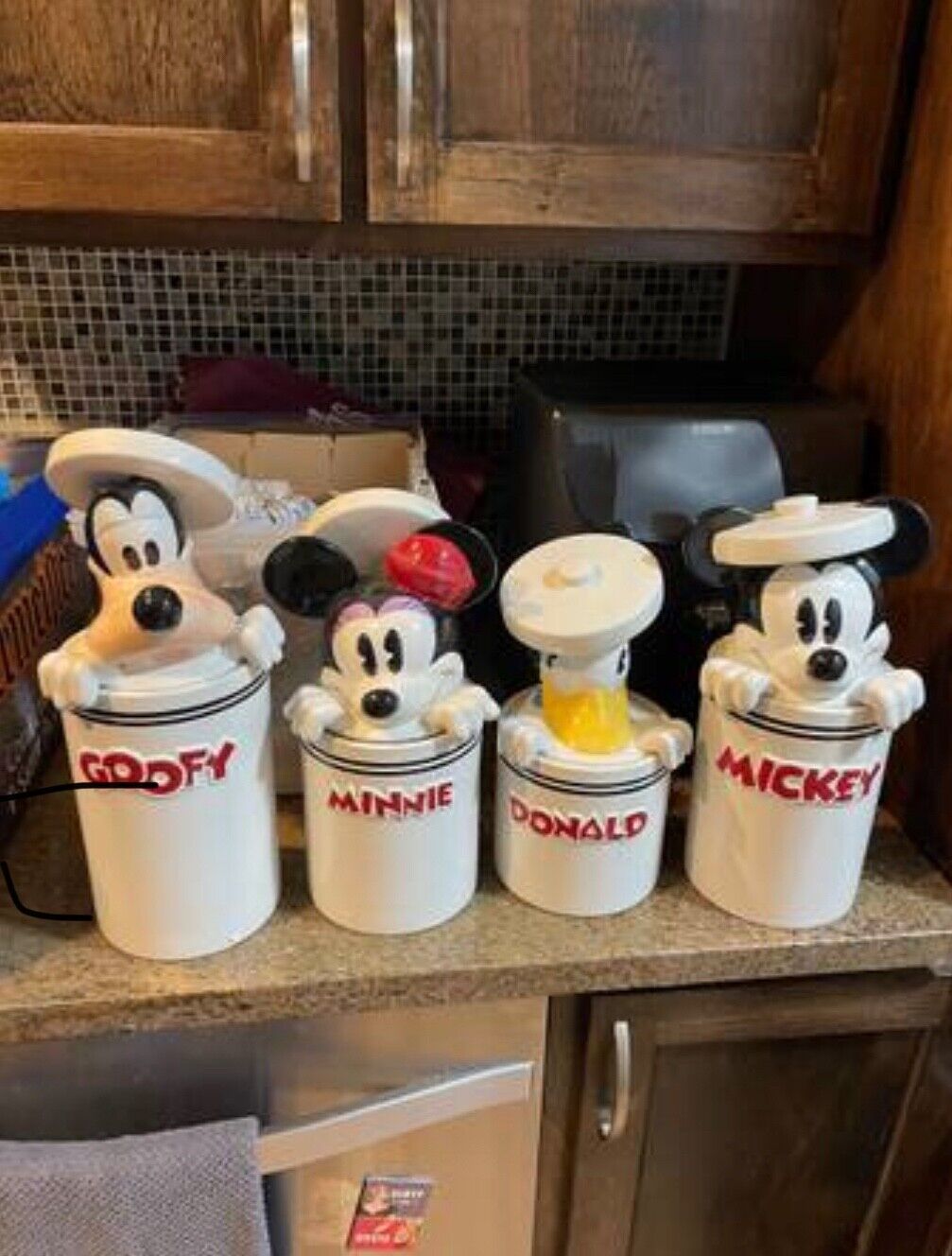 vintage Walt Disney 4 piece ceramic containers
