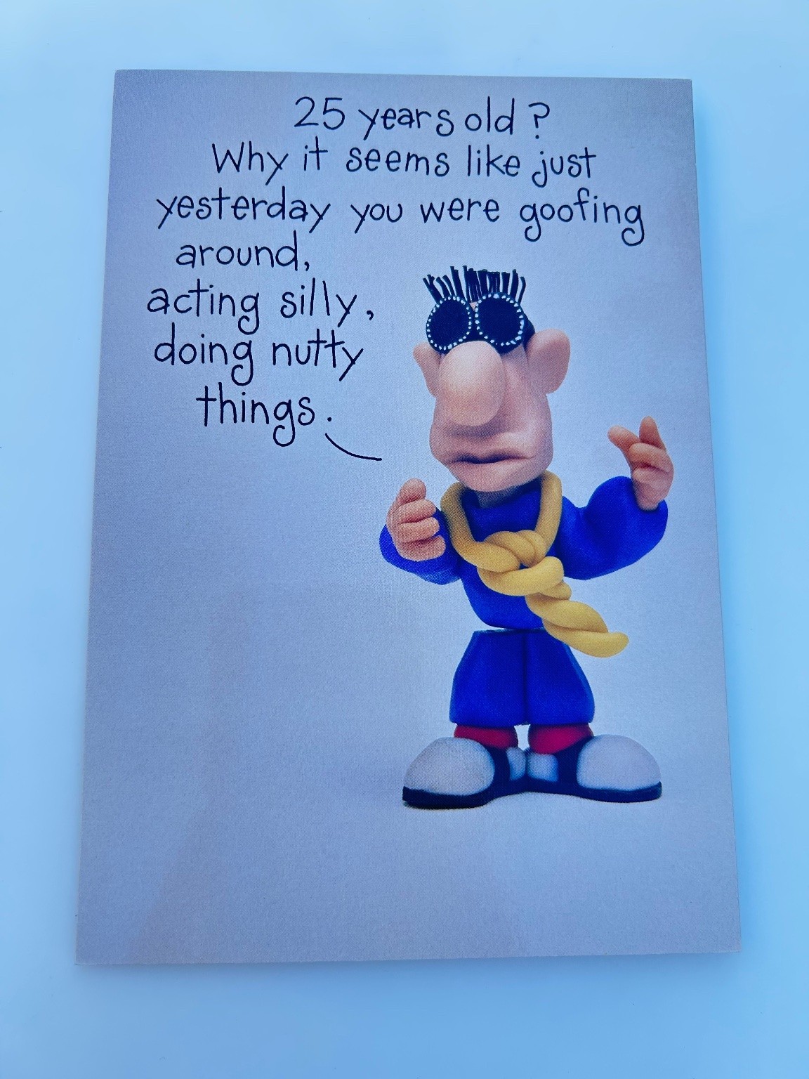Vintage Shoebox Hallmark Birthday Card Funny Claymation 25th Goofing Humor Vintage Shoebox Hallmark Birthday Card Funny Claymation 25th Goofing Humor
