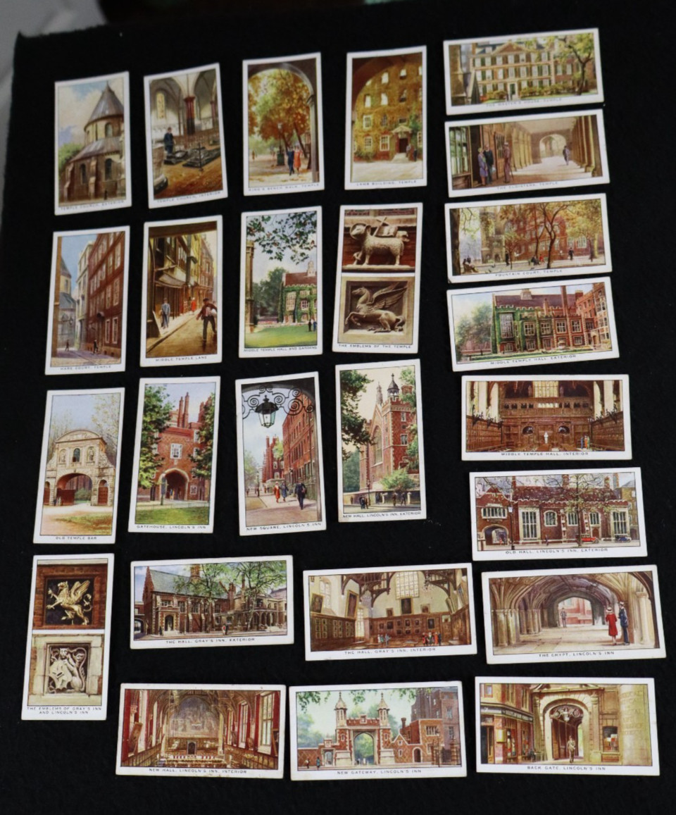 CVR148 Churchman Cigarette Cards The Inns of Court 1922 Complete Set 25