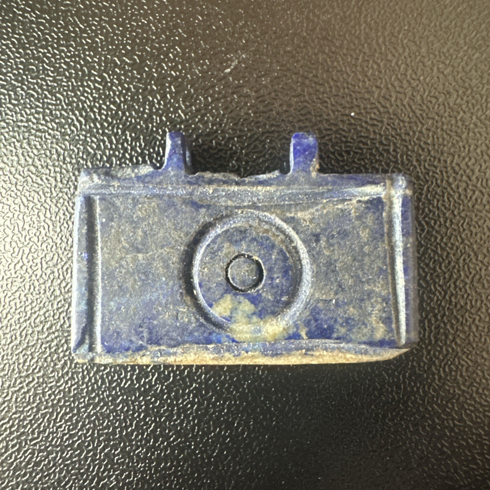 Ancient Roman Evil Eye Lapis Lazuli Tabular Pendant Amulet Flat Back Bead Ancient Roman Evil Eye Lapis Lazuli Tabular Pendant Amulet Flat Back Bead