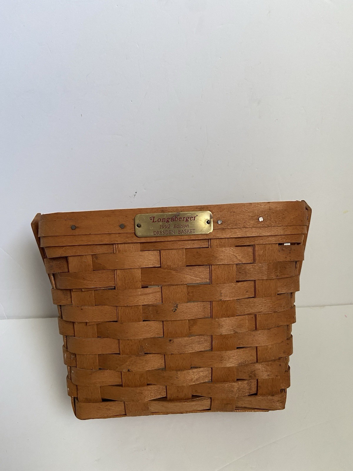 Vintage 90s LONGABERGER Dresden Tour Basket 1992 Edition Cottagecore Western