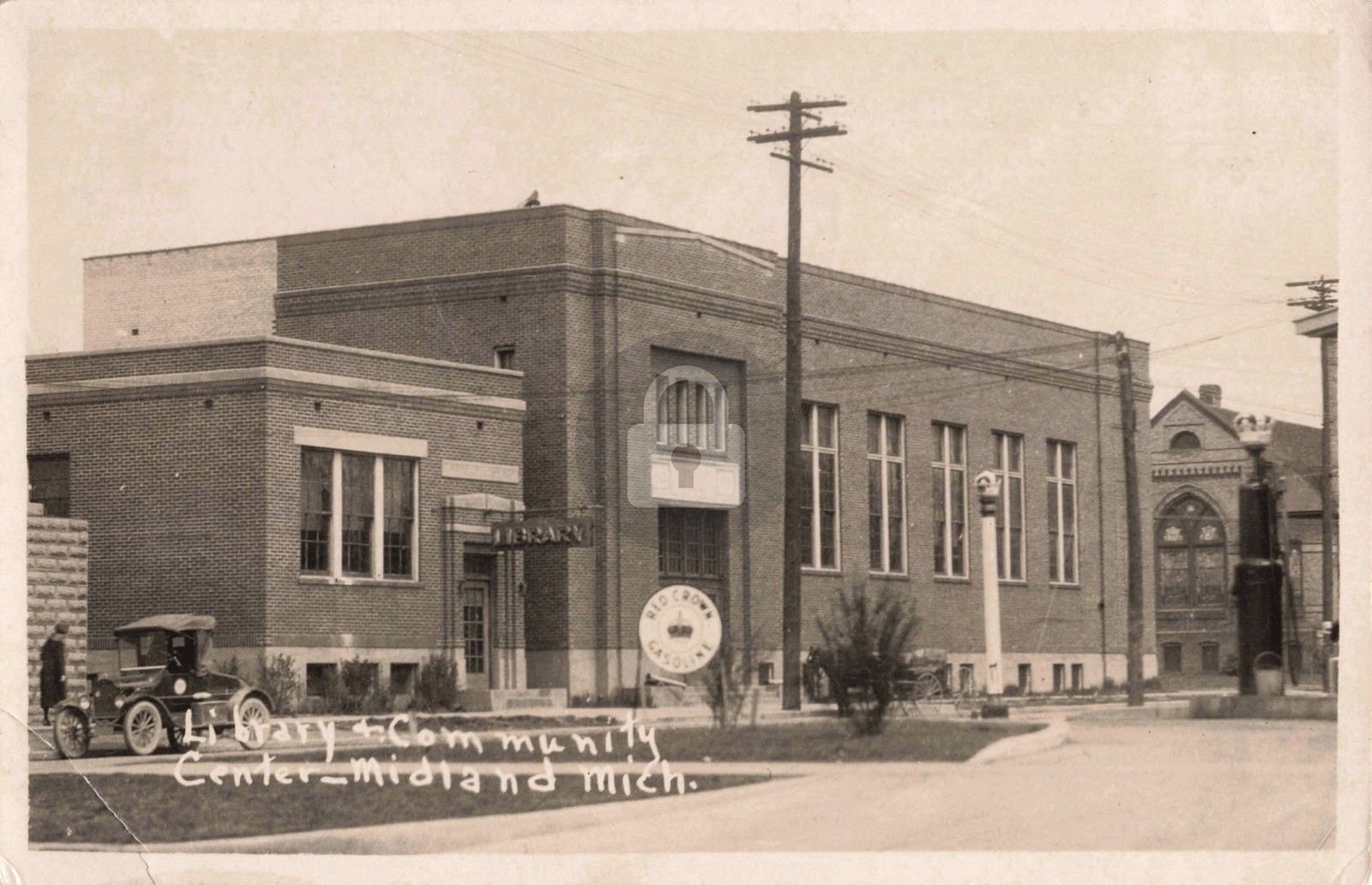 Library and Community Center Midland MI Michigan 1924 RPPC Photo Postcard COPY Library and Community Center Midland MI Michigan 1924 RPPC Photo Postcard COPY