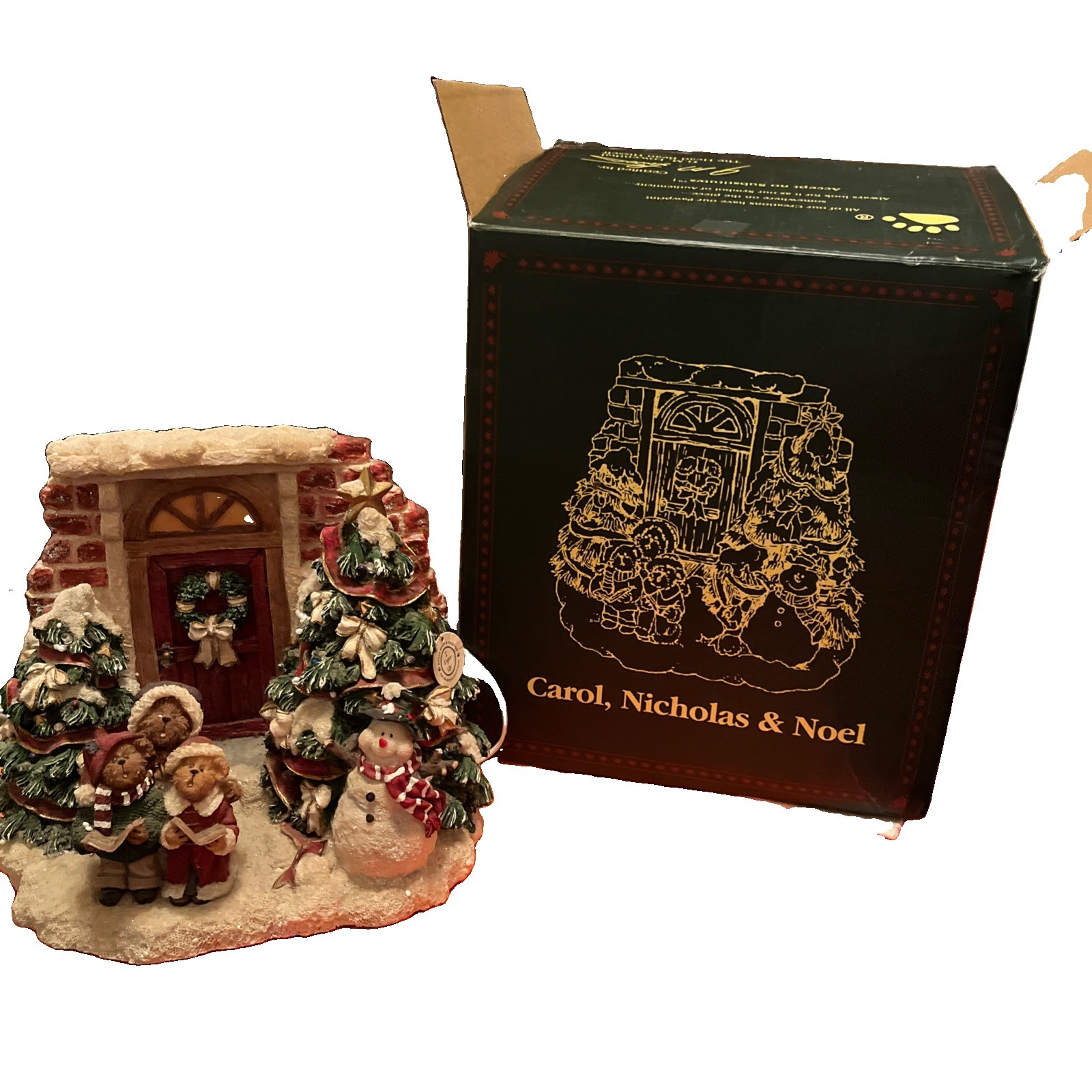 Boyds Bear Carol Nicholas & Noel We Wish You A Merry Christmas Figurine 27616 Boyds Bear Carol Nicholas & Noel We Wish You A Merry Christmas Figurine 27616