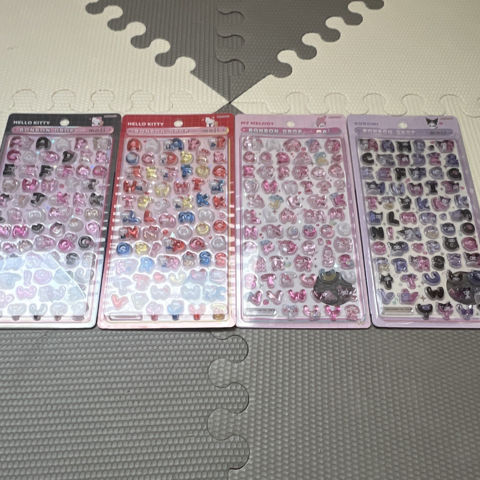 Authentic Sanrio Bonbon Drop Moji Letter Stickers Japan Bandai Namco Sun-Star