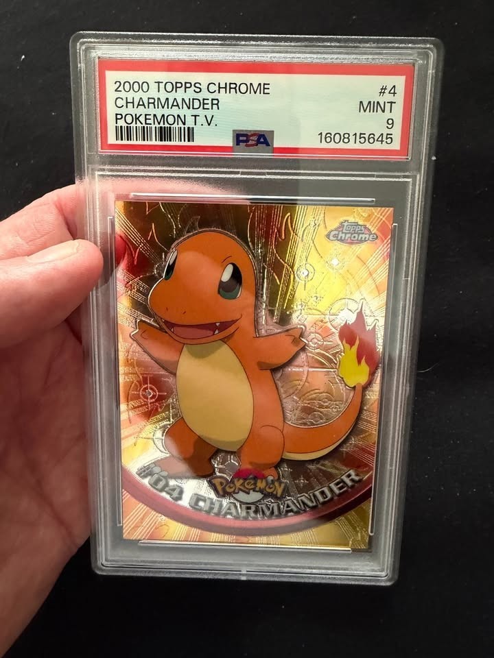 Topps 1999 Pokemon T.V. Charmander Foil #4 PSA 9 Graded Card New Cert