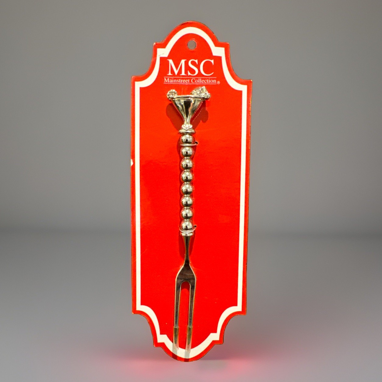 MSC Mainstreet Collection Martini Santa Hat Shrimp Cocktail Fork 6” Christmas