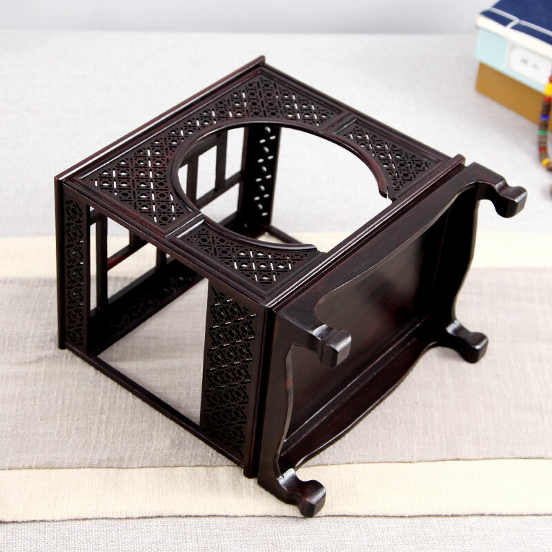 Zen House Buddhist Display Holder Rack Ebony Wood Altar Butsudan Shrine God